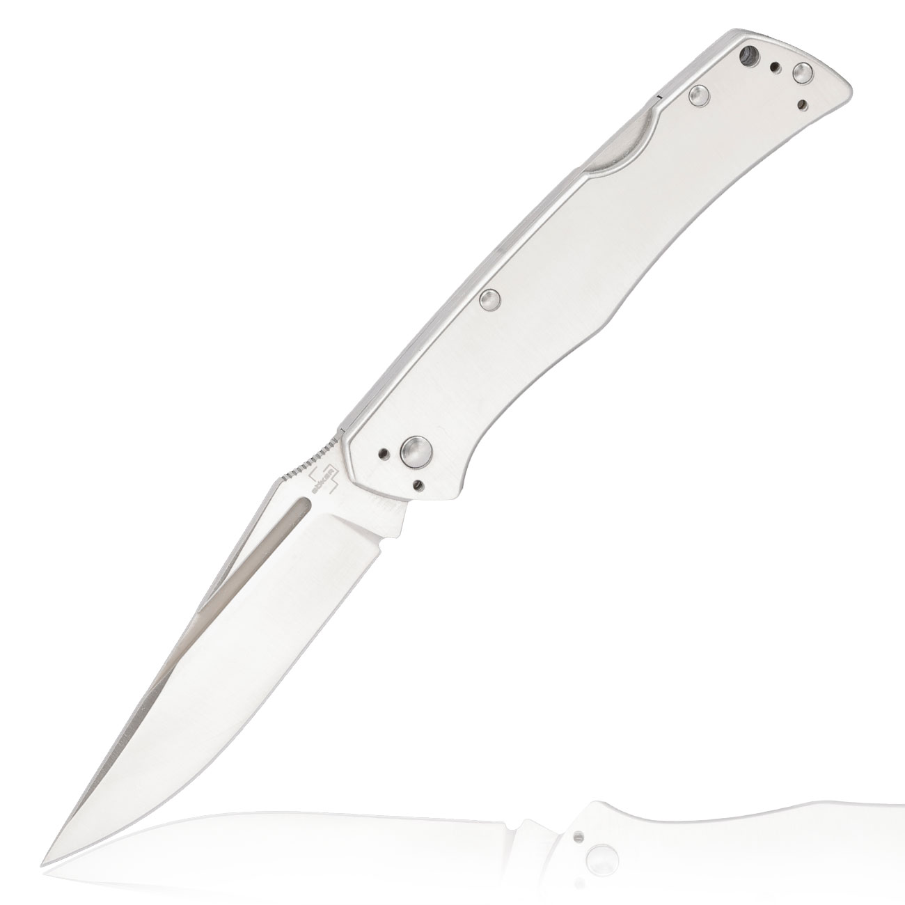 Bker Plus Taschenmesser MEK Nitro-V mit Back Lock / Grtelclip silber