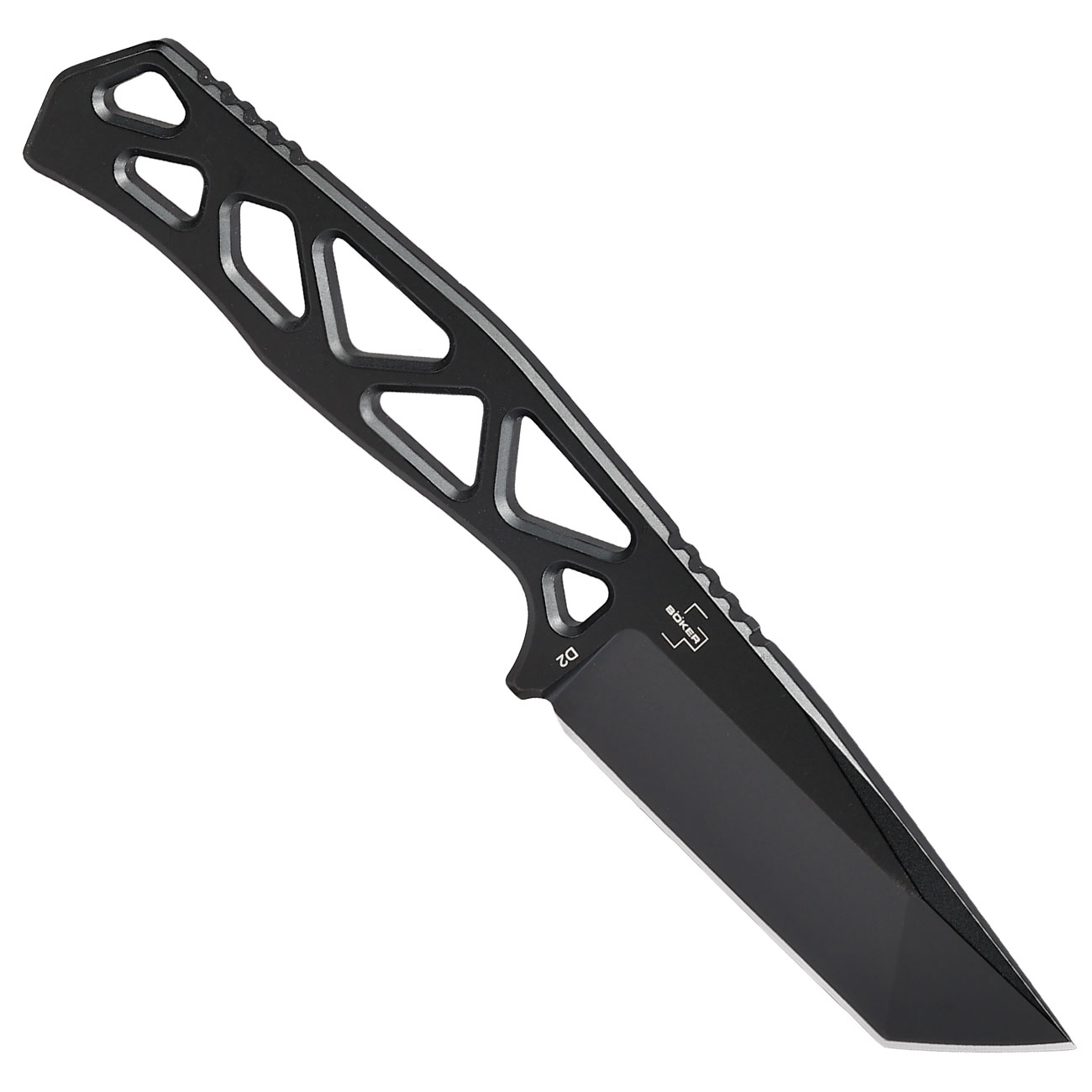 Heckler & Koch Taktisches Outdoormesser FX01 Tanto D2 Stahl schwarz inkl. Kydexscheide mit Stahlclip Bild 1