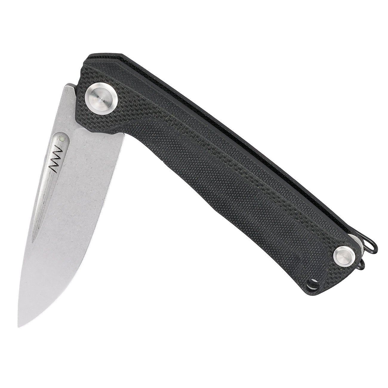 ANV Knives 2in1 Taschenmesser / Einhandmesser Z200 Plus Stonewash Sleipner Stahl G10 schwarz inkl. Grtelclip Bild 3