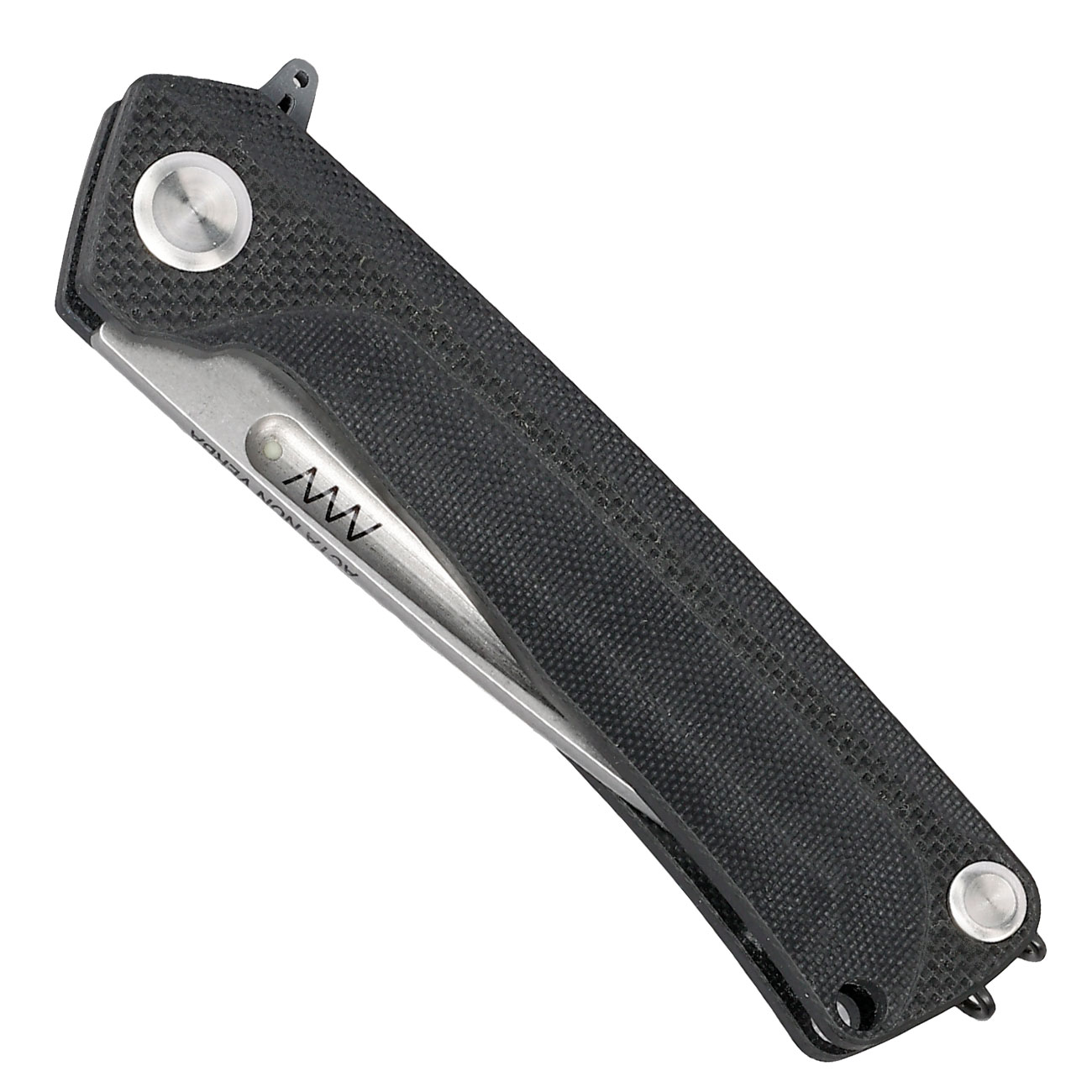 ANV Knives 2in1 Taschenmesser / Einhandmesser Z200 Plus Stonewash Sleipner Stahl G10 schwarz inkl. Grtelclip Bild 4