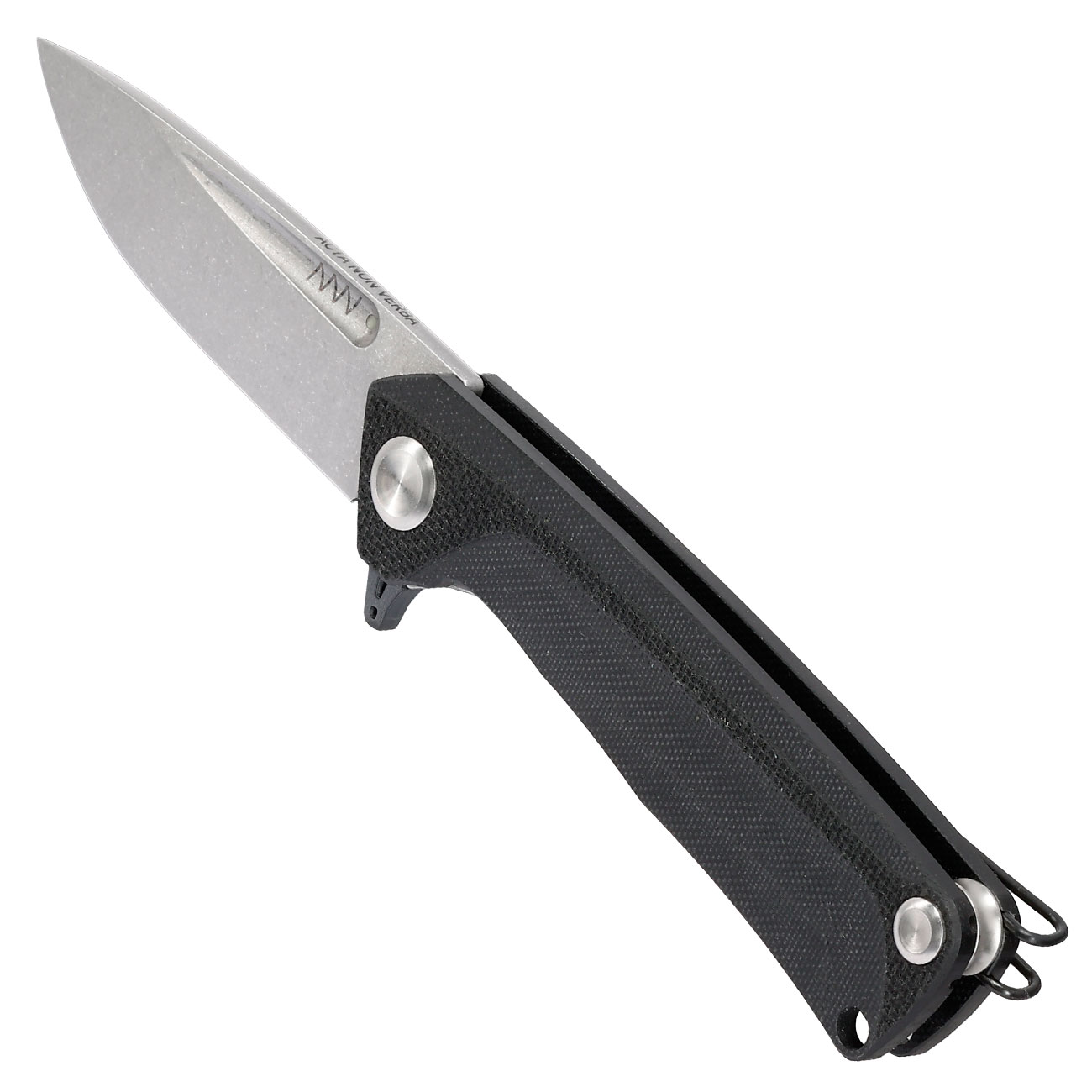 ANV Knives 2in1 Taschenmesser / Einhandmesser Z200 Plus Stonewash Sleipner Stahl G10 schwarz inkl. Grtelclip Bild 6