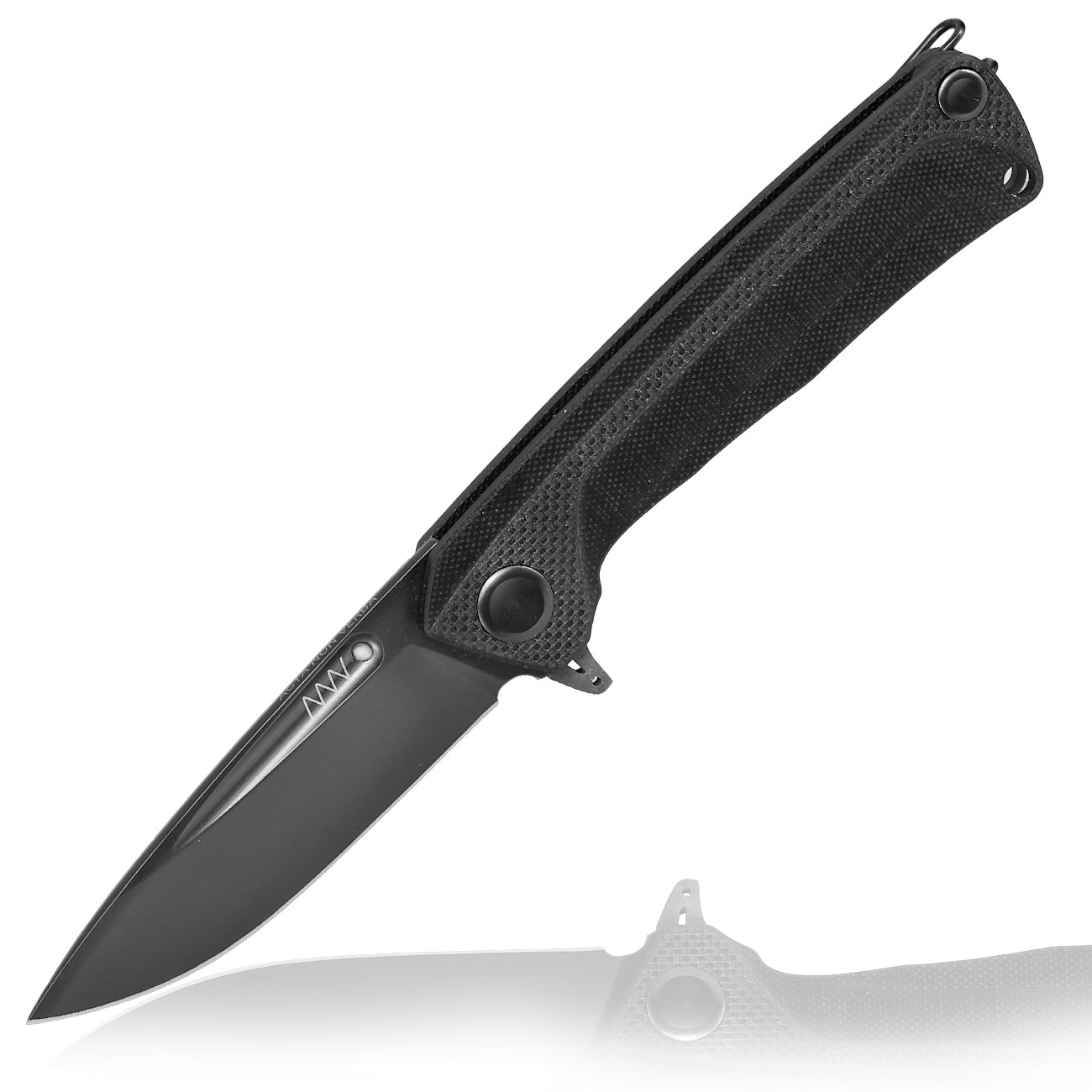 ANV Knives 2in1 Taschenmesser / Einhandmesser Z200 Plus DLC Sleipner Stahl G10 schwarz inkl. Grtelclip