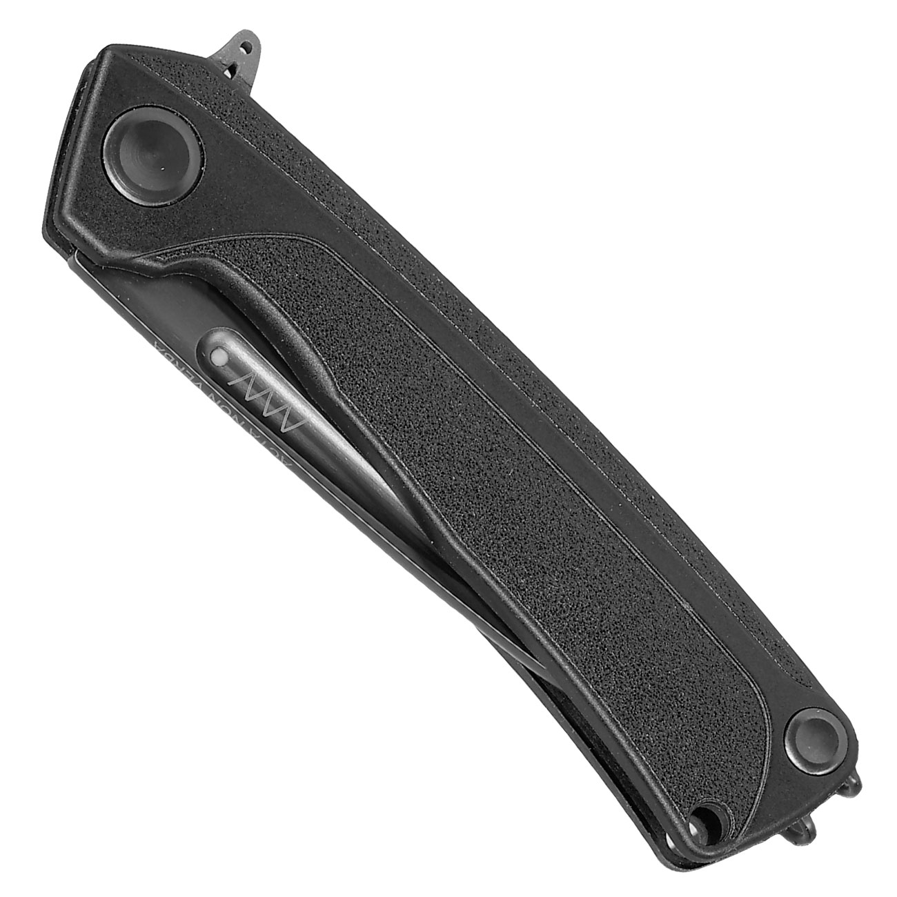 ANV Knives 2in1 Taschenmesser / Einhandmesser Z200 Plus DLC Sleipner Stahl GRN schwarz inkl. Grtelclip Bild 4