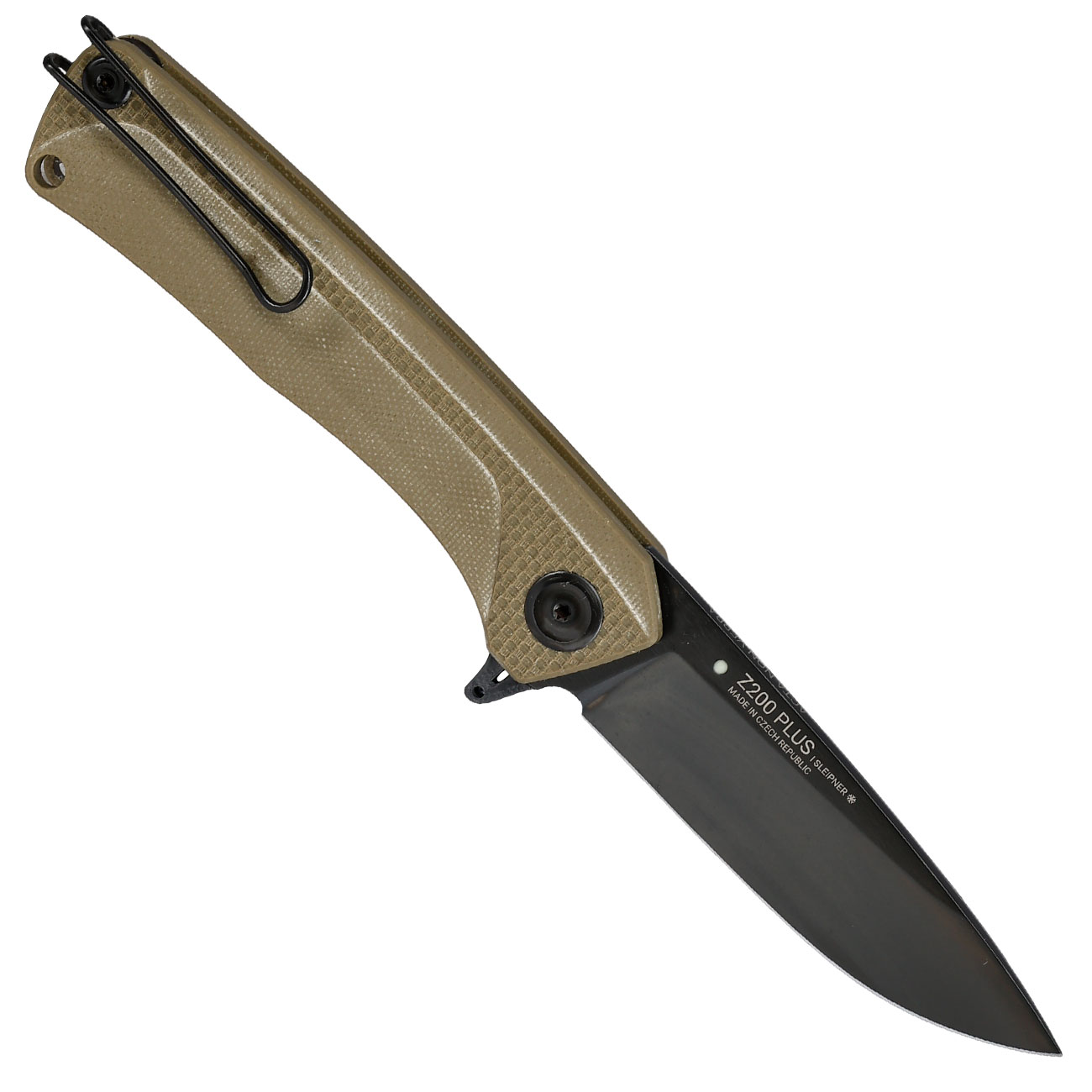 ANV Knives 2in1 Taschenmesser / Einhandmesser Z200 Plus DLC Sleipner Stahl G10 oliv inkl. Grtelclip Bild 1