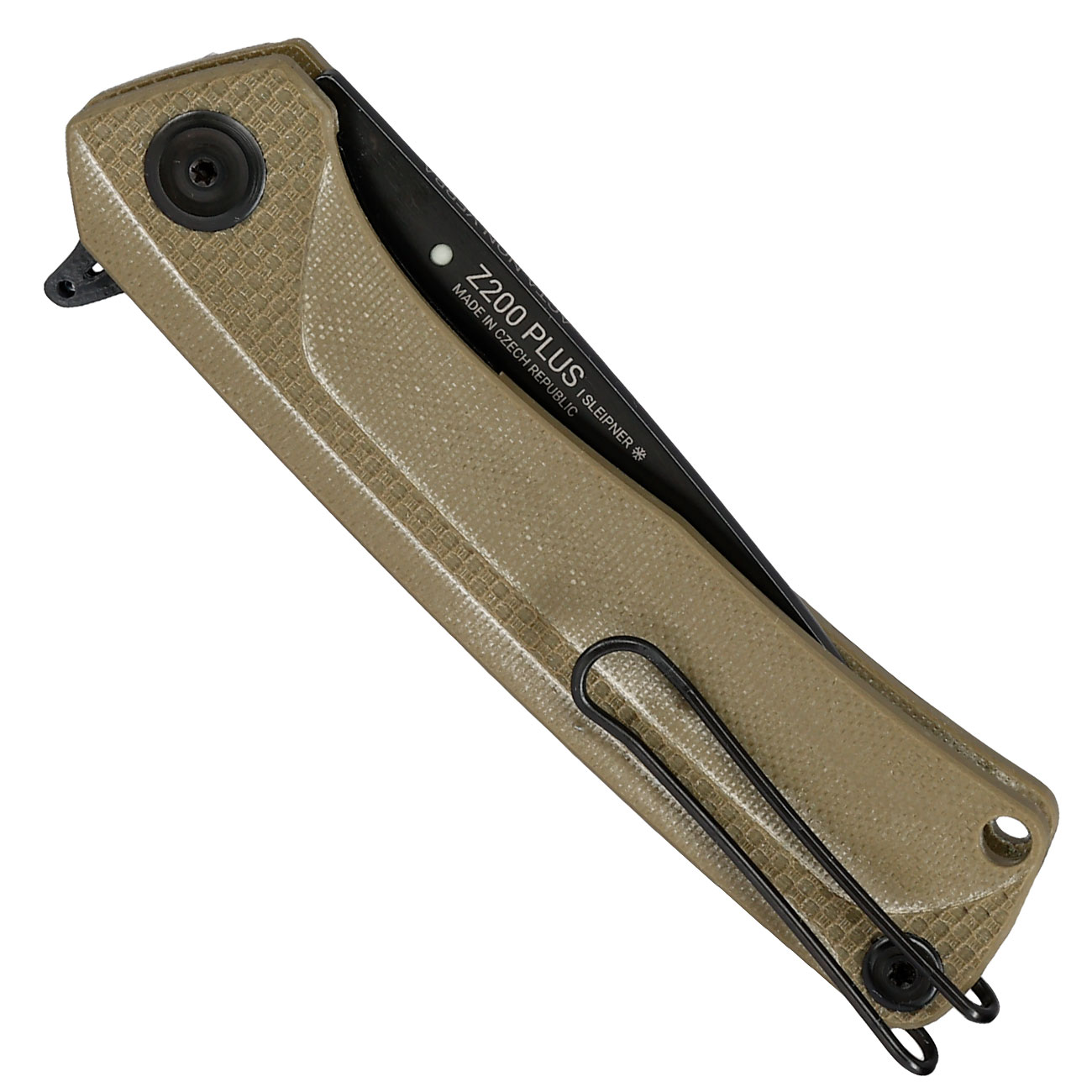 ANV Knives 2in1 Taschenmesser / Einhandmesser Z200 Plus DLC Sleipner Stahl G10 oliv inkl. Grtelclip Bild 5