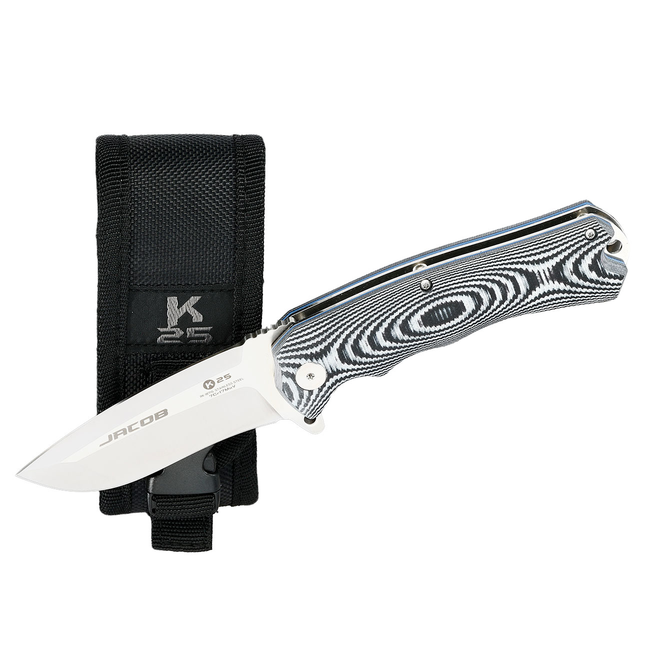 Taktisches Einhandmesser K25 Jacob mit robuster Nylonscheide Bild 2