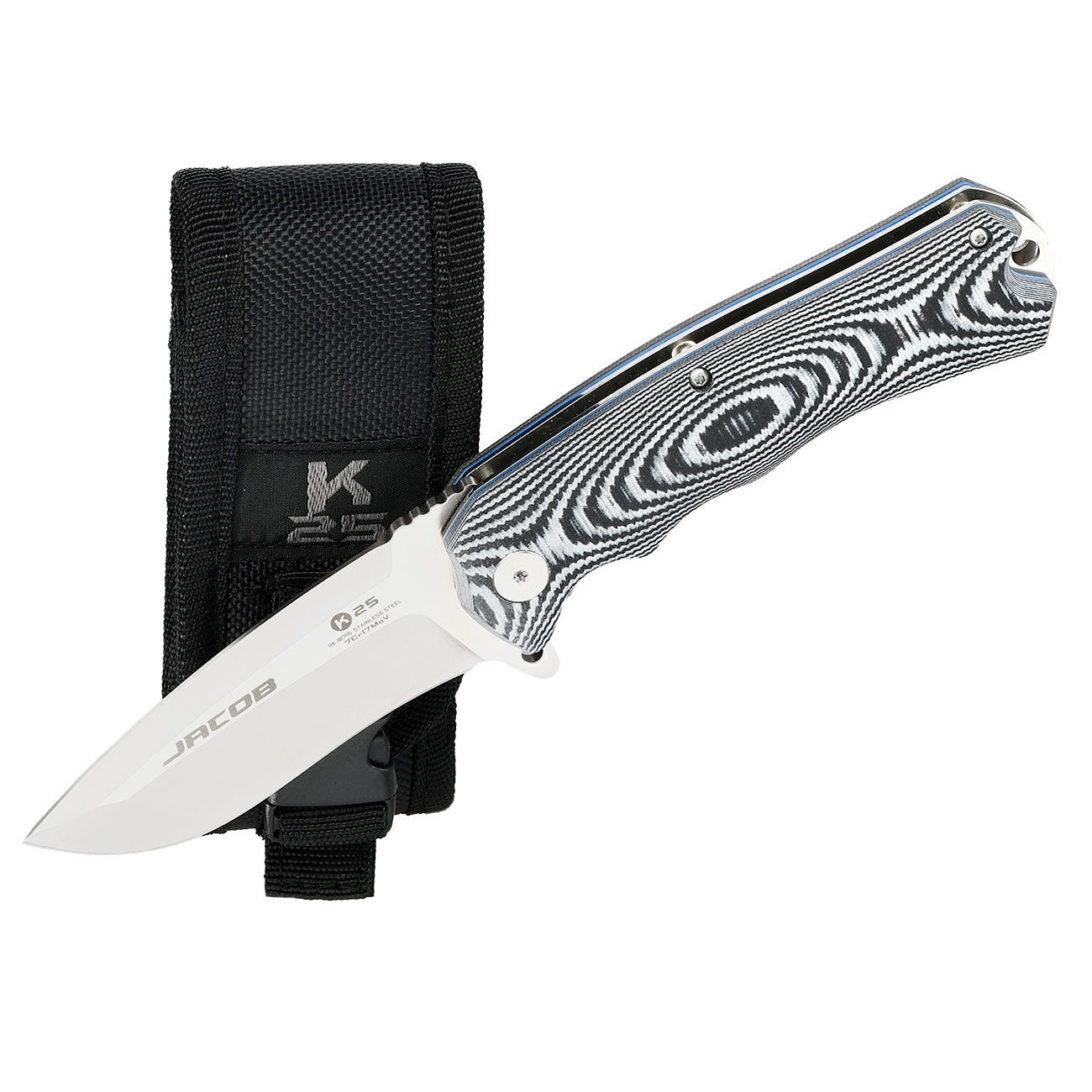 Taktisches Einhandmesser K25 Jacob mit robuster Nylonscheide Bild 3