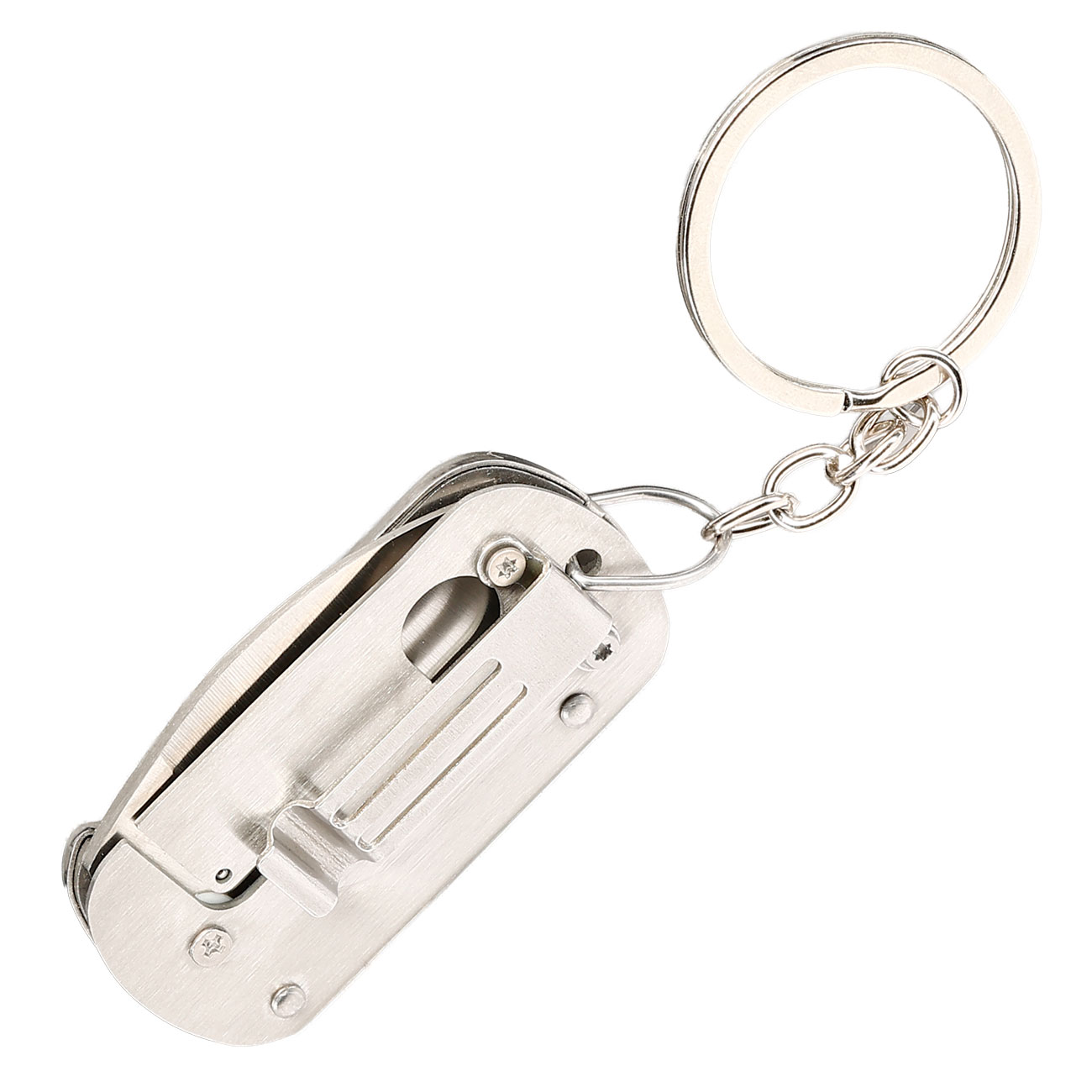 Dog Tag Klappmesser mit Schl�sselring und G�rtelclip Bild 4