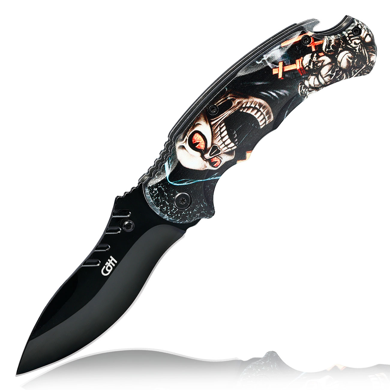 CJH Einhandmesser Skull