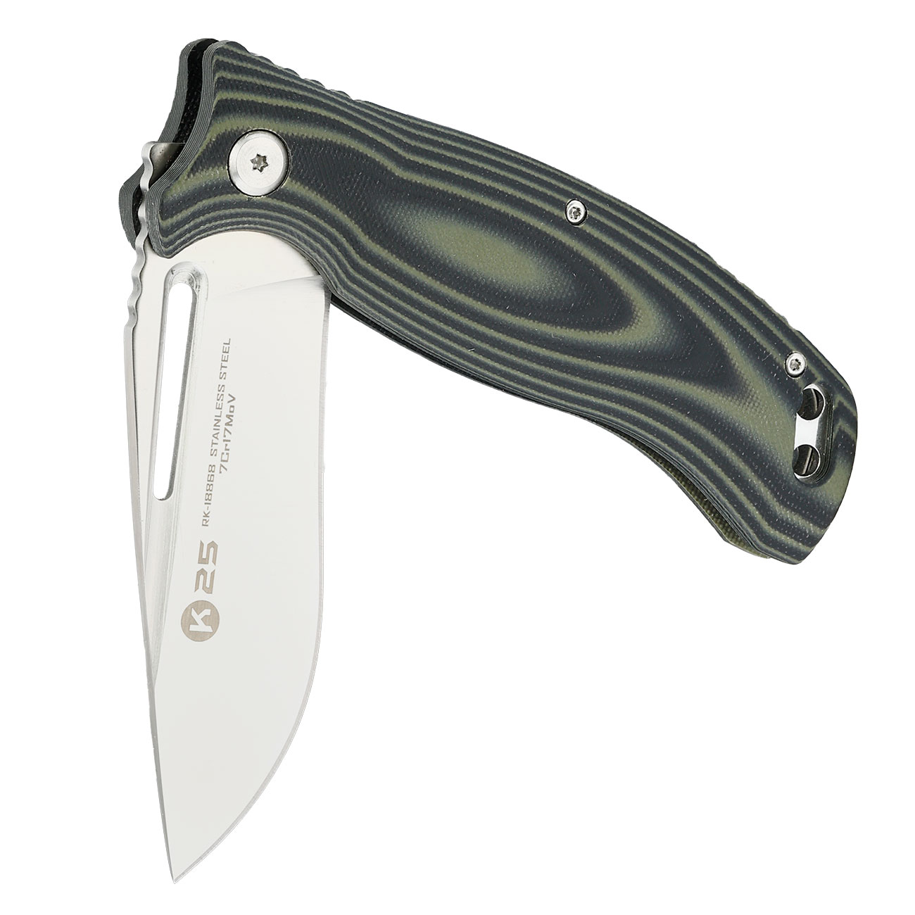 K25 Tokisu Einhandmesser oliv-schwarz mit G�rteletui Bild 2