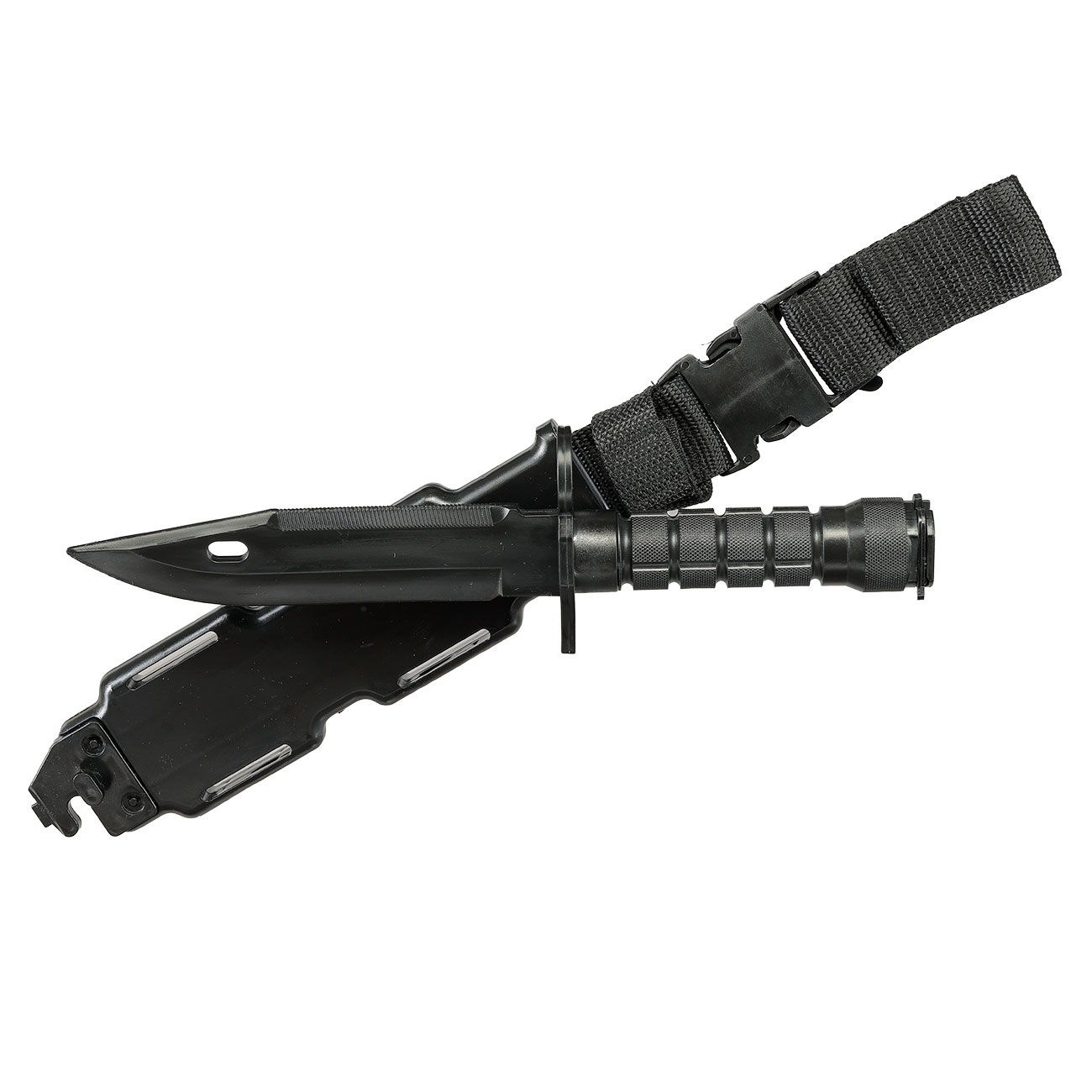 Snow Wolf US M9 Deko Gummi Bajonett f. M4 / M16 Gewehre inkl. Scheide schwarz Bild 2
