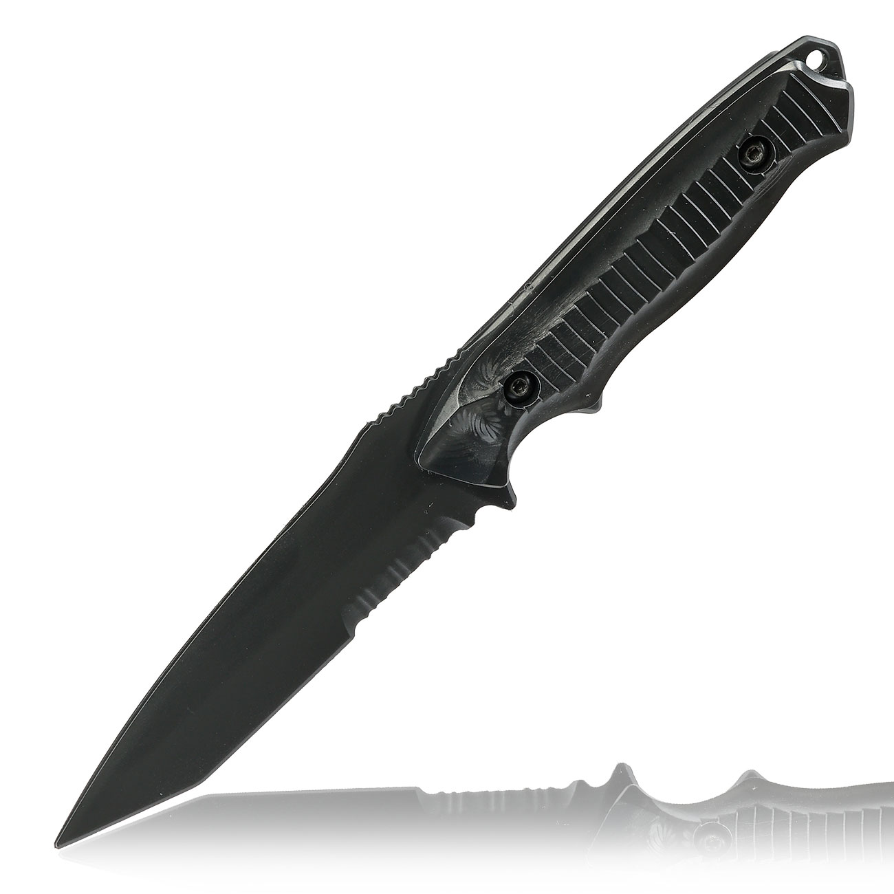 Snow Wolf BC141 Style Deko Gummi Messer inkl. Scheide schwarz