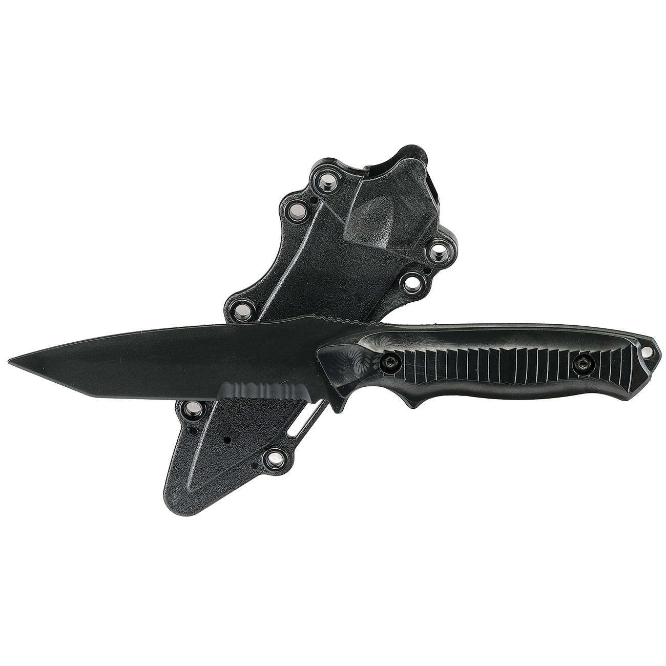 Snow Wolf BC141 Style Deko Gummi Messer inkl. Scheide schwarz Bild 2
