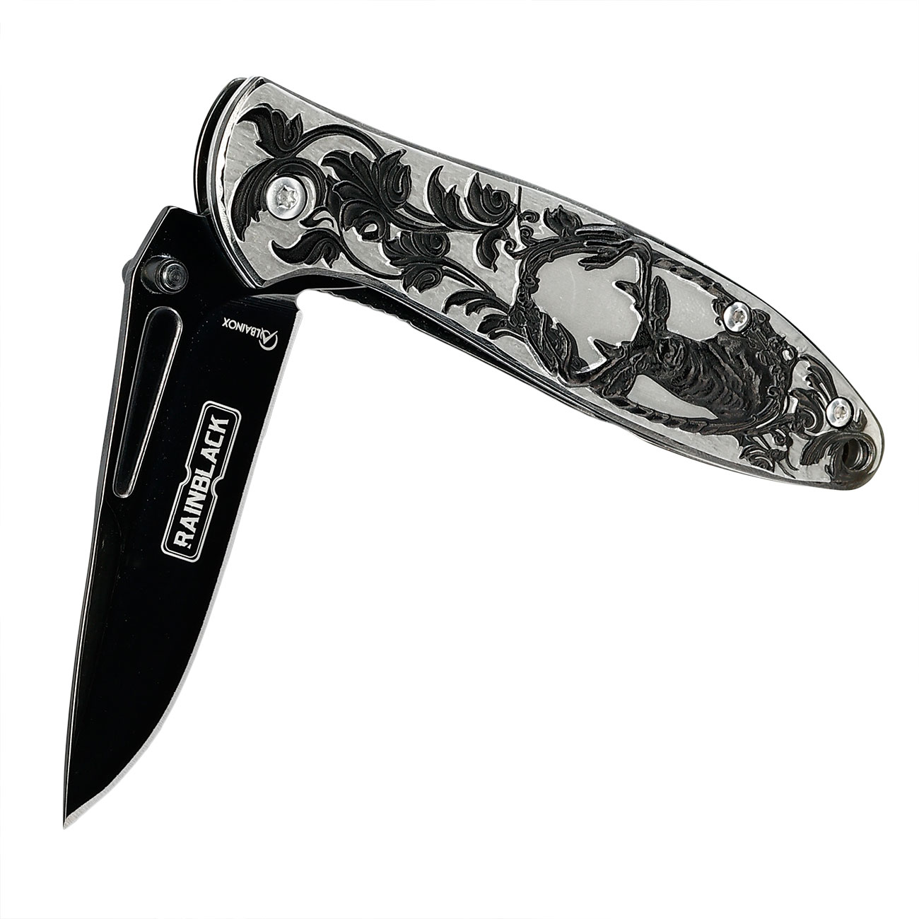 Albainox - Rainblack Einhandmesser-unverwechselbares Alltags-Taschenmesser Bild 2