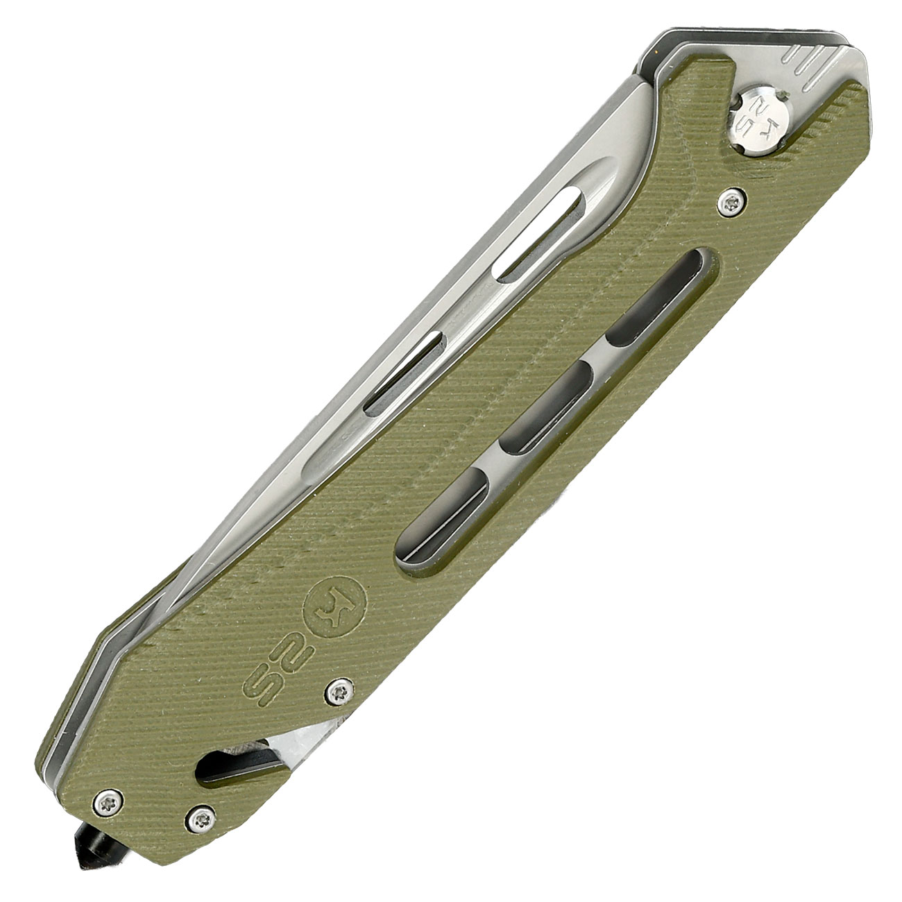 K25 Tactical XL Klappmesser mit Nylonetui oliv Bild 5