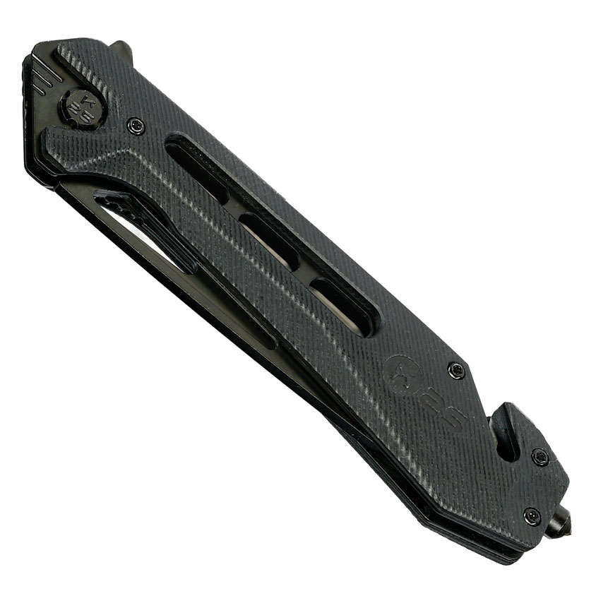 K25 Black Tactical XL robustes Rettungsmesser mit Titanbeschichtung Bild 5