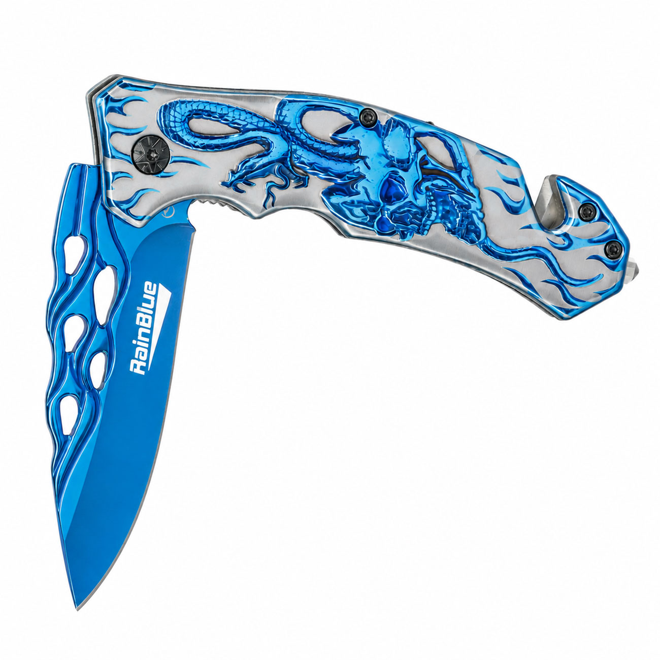 Albainox Rainblue-Skull Tactical Klappmesser Bild 2