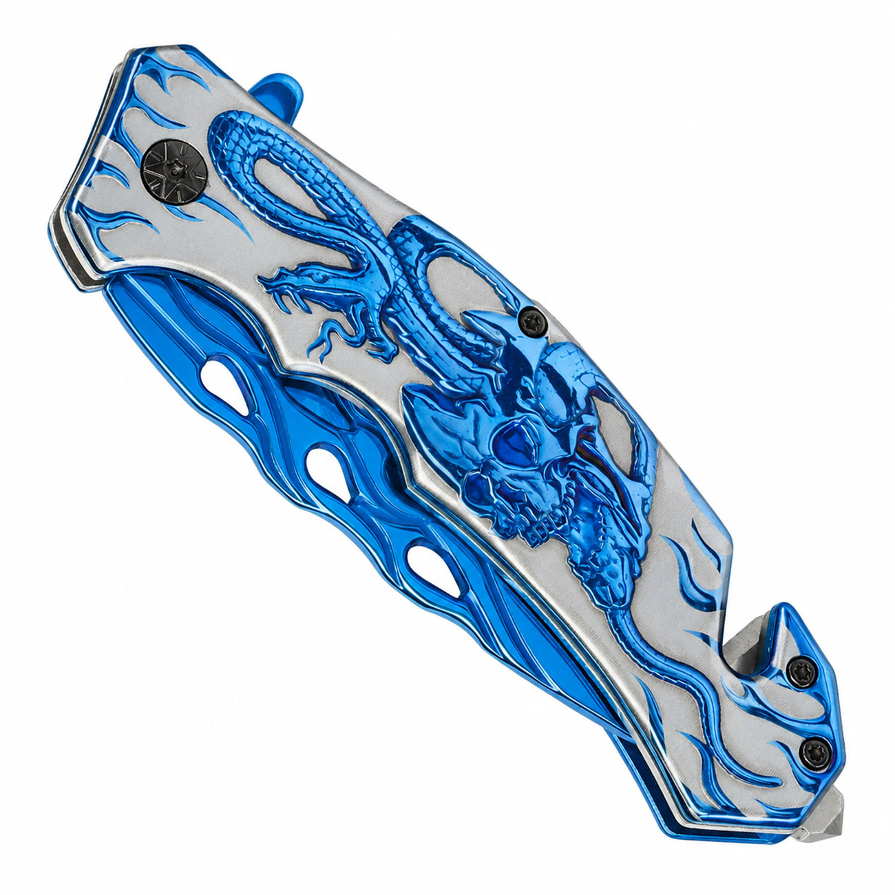 Albainox Rainblue-Skull Tactical Klappmesser Bild 3