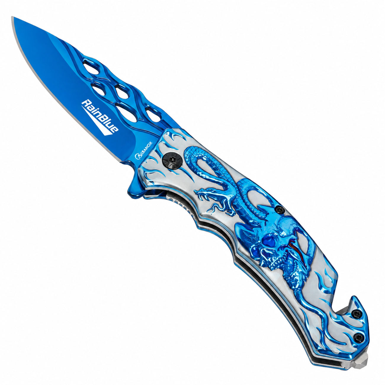 Albainox Rainblue-Skull Tactical Klappmesser Bild 5