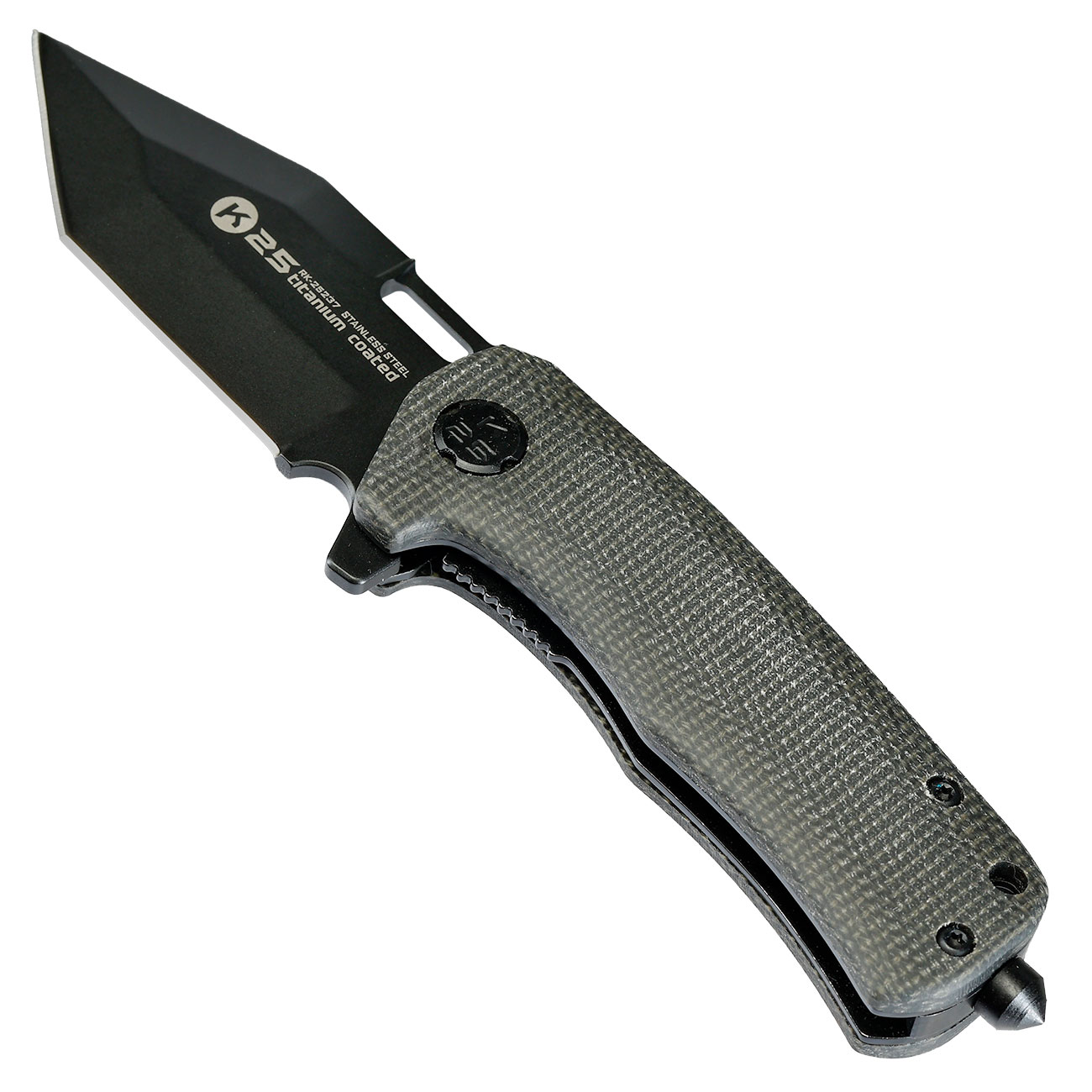 K25 Taktisches Einhandmesser Mikarta schwarz Bild 2