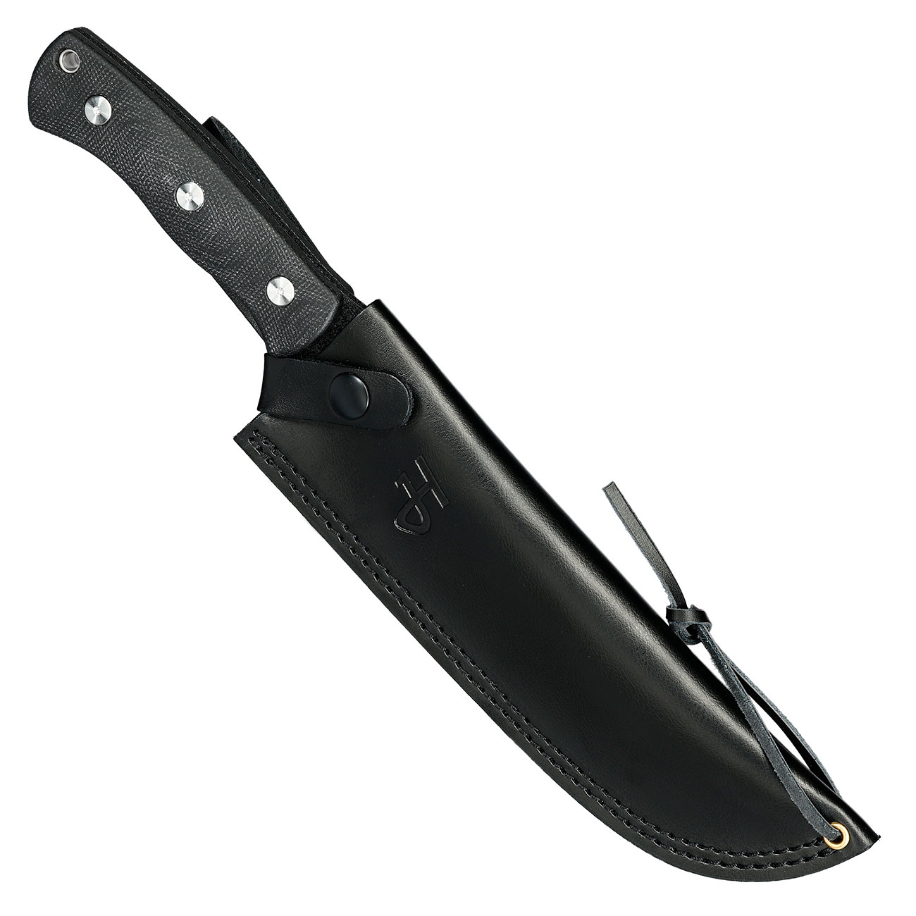 Herbertz Bushcraft- und Survivalmesser D2 schwarz micarta Bild 5