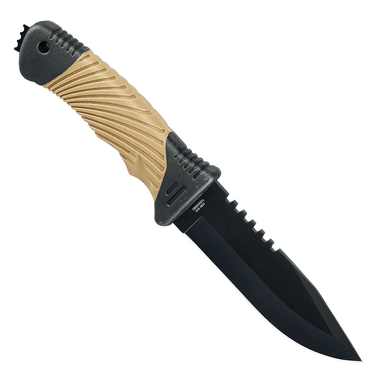 Herbertz Outdoor- G�rtelmesser mit Kunststoff-K�cherscheide schwarz braun Bild 1