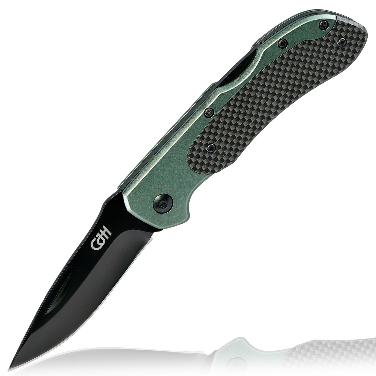 CJH Taschenmesser CarbAlu dunkelgr�n eloxiert