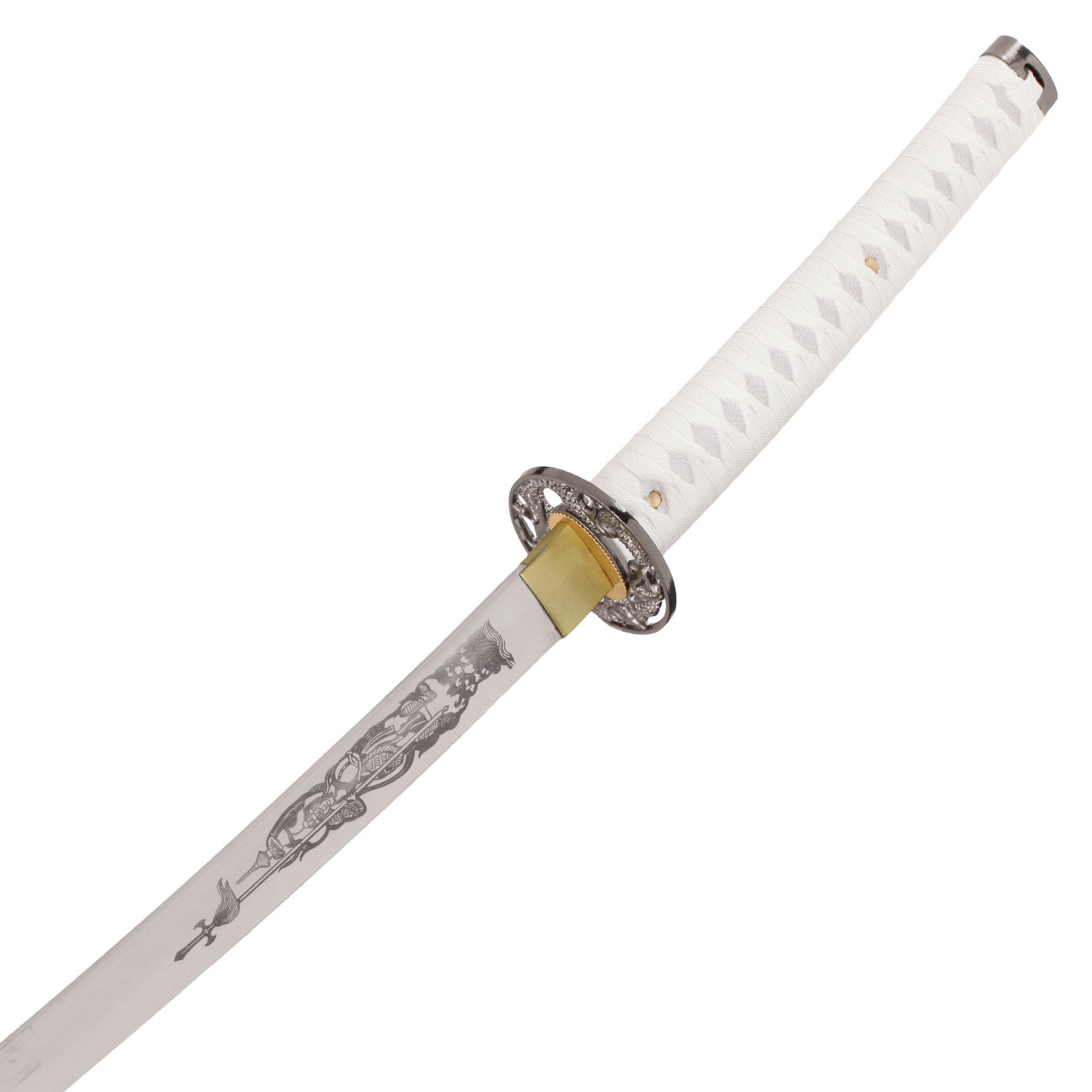 Schwert Katana, weiss, mit Aufbewahrungsbox Bild 9