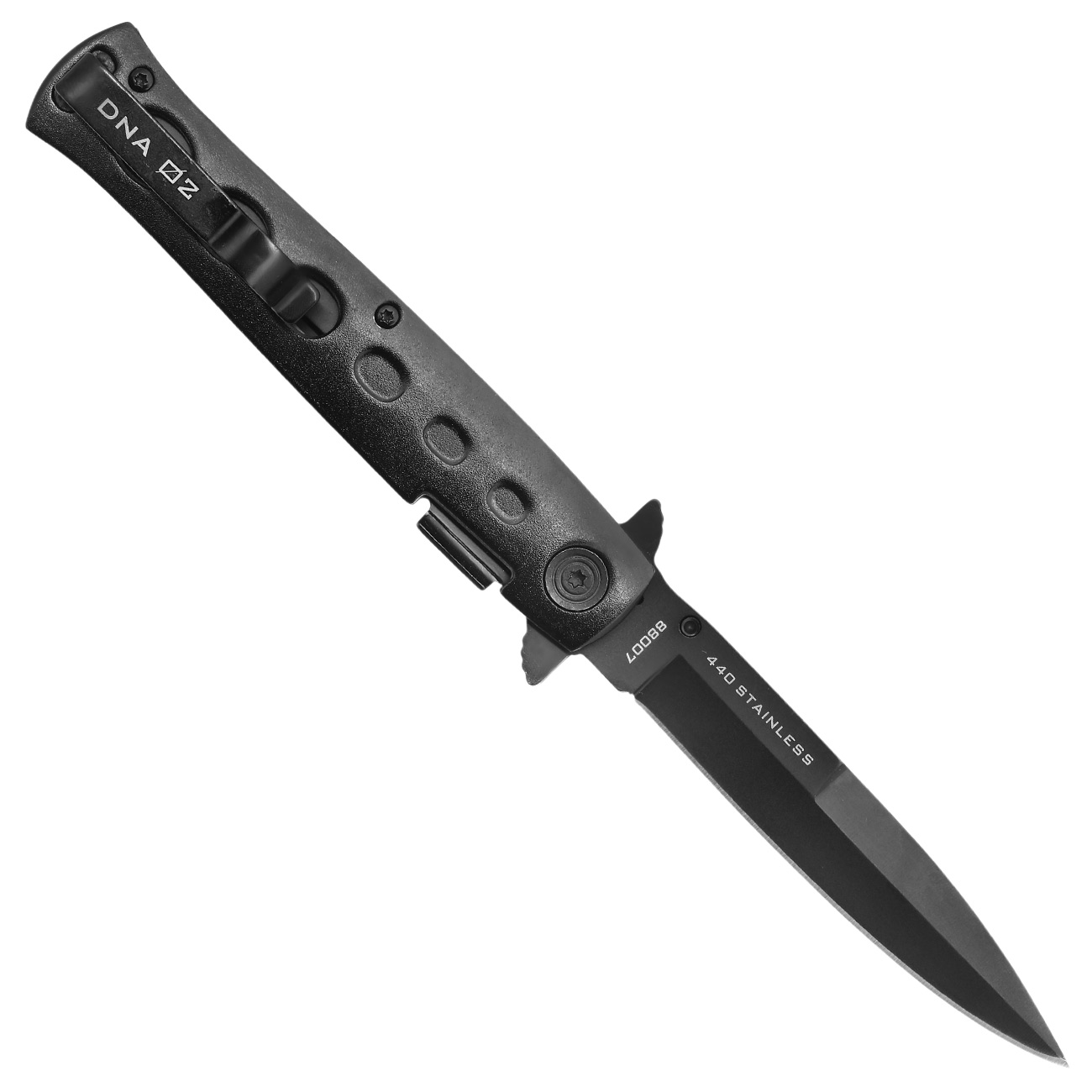 BlackField Einhandmesser DNA (Double New Action) schwarz Bild 1