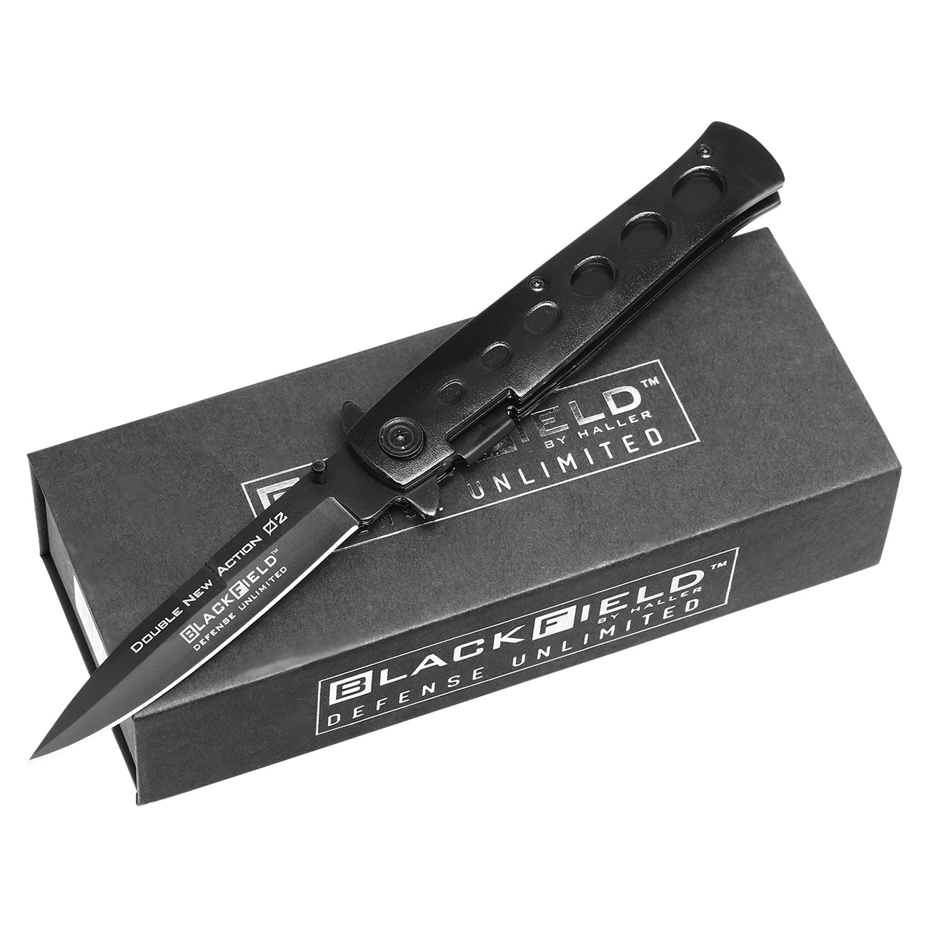 BlackField Einhandmesser DNA (Double New Action) schwarz Bild 2