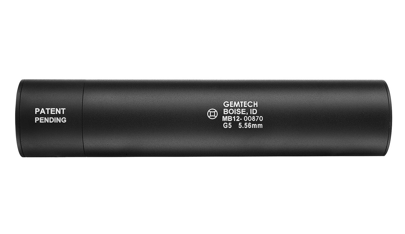 Madbull / Gemtech G5 Aluminium Silencer inkl. Flash-Hider schwarz 14mm - Bild 2