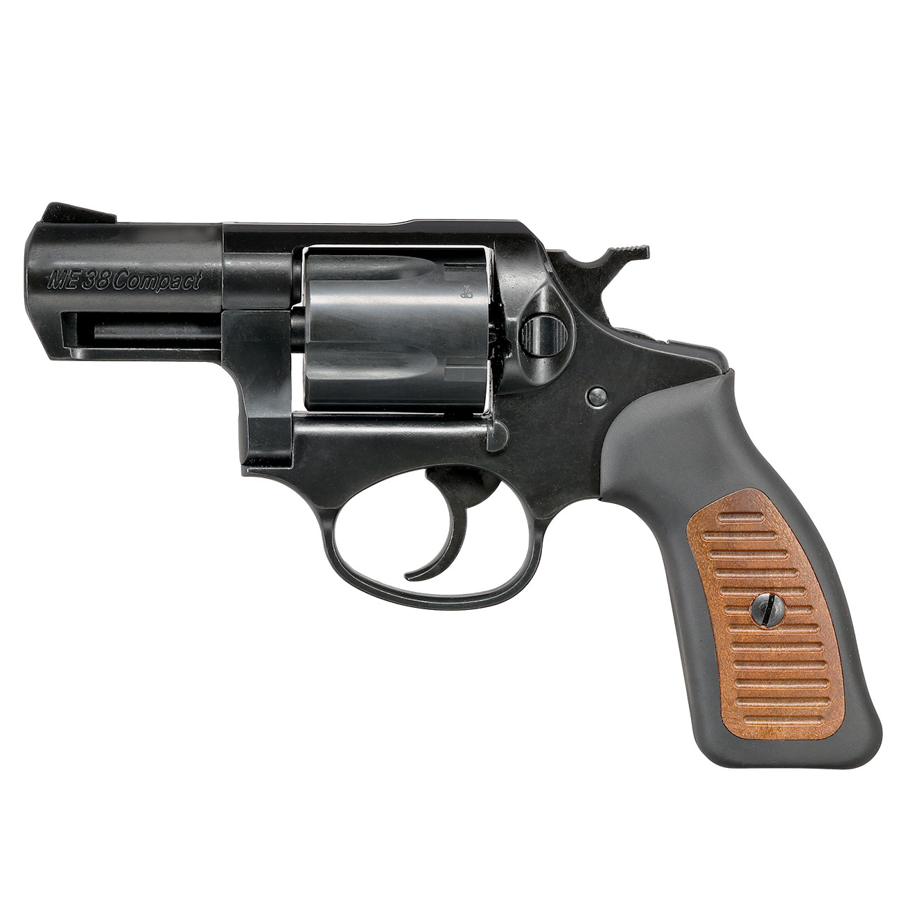 ME38 Compact Schreckschussrevolver Kaliber 9 mm R.K. brniert Holzoptik
