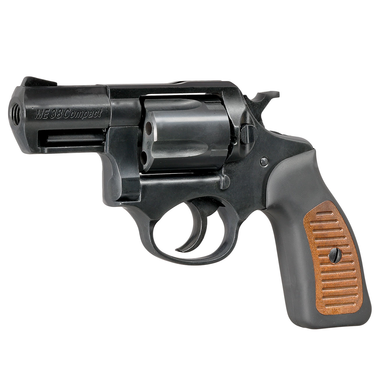 ME38 Compact Schreckschussrevolver Kaliber 9 mm R.K. brniert Holzoptik Bild 2