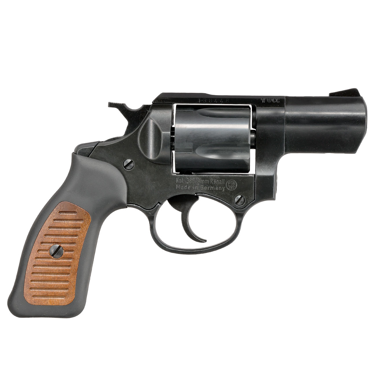 ME38 Compact Schreckschussrevolver Kaliber 9 mm R.K. brniert Holzoptik Bild 3