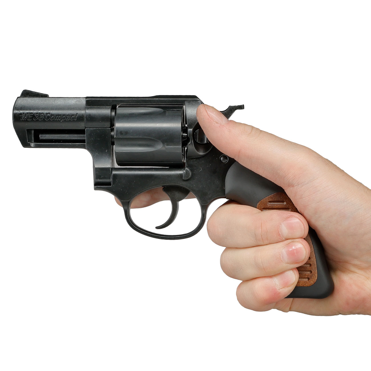 ME38 Compact Schreckschussrevolver Kaliber 9 mm R.K. brniert Holzoptik Bild 5
