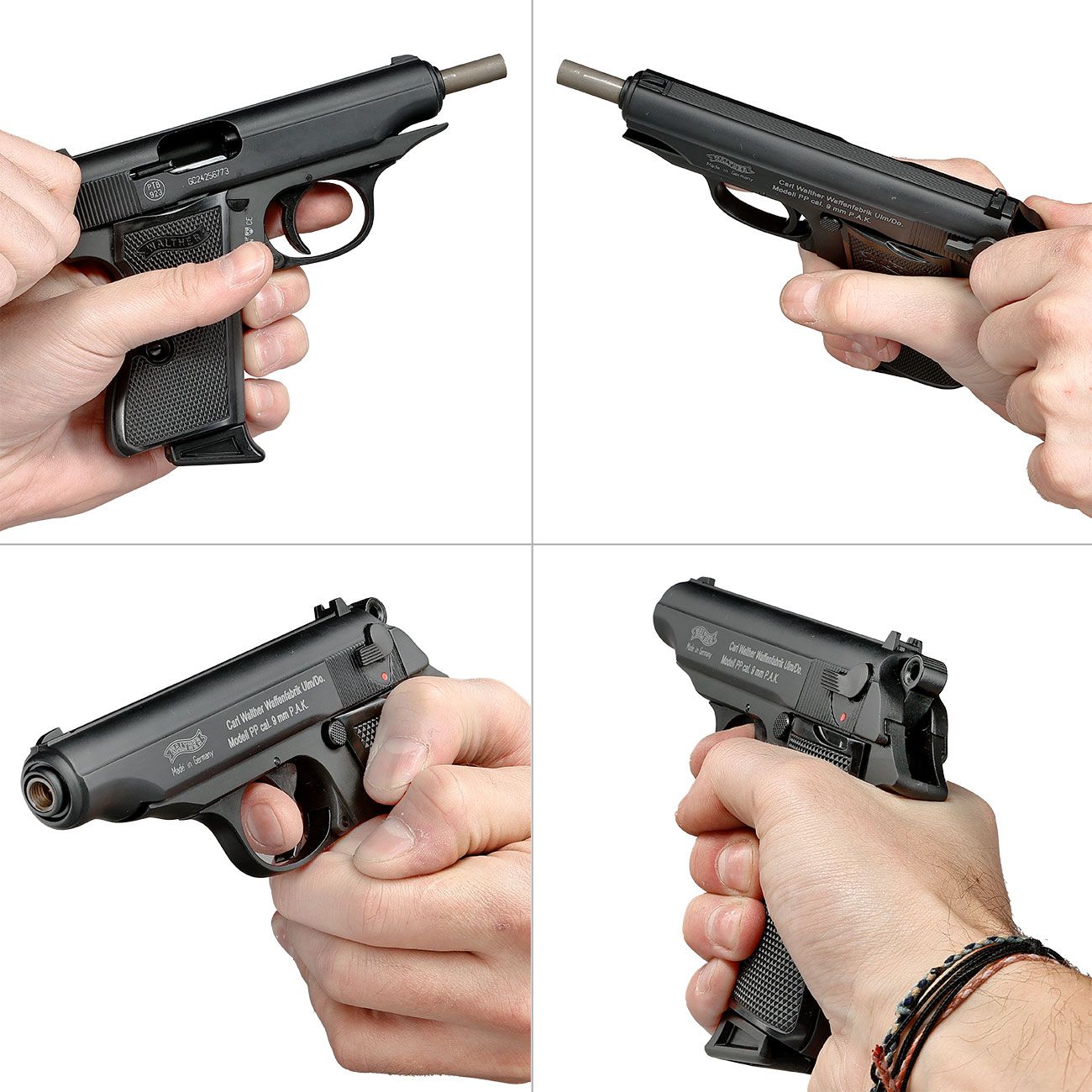 Walther PP Schreckschuss Pistole Kal. 9mm P.A.K. schwarz brniert Bild 11