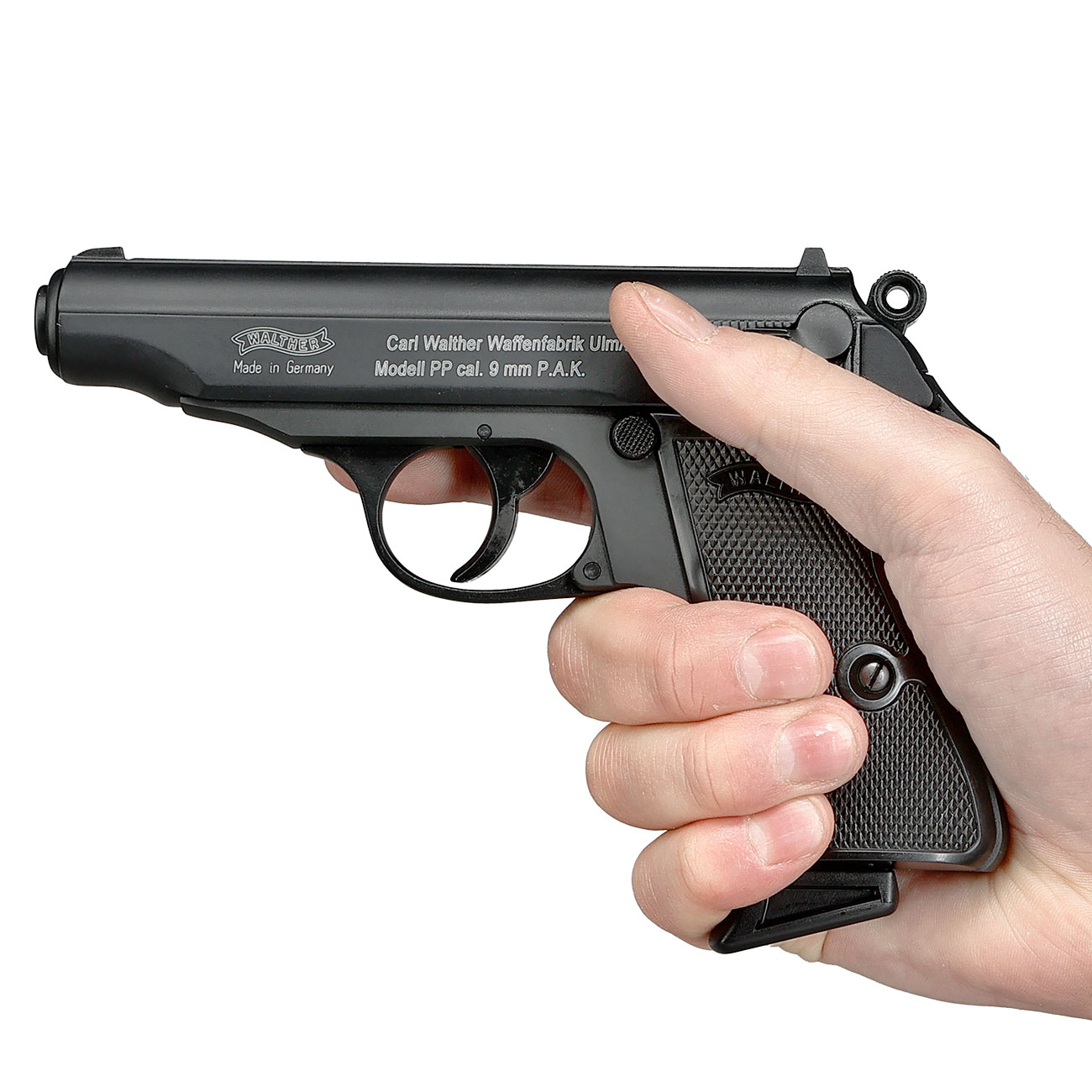 Walther PP Schreckschuss Pistole Kal. 9mm P.A.K. schwarz brniert Bild 5