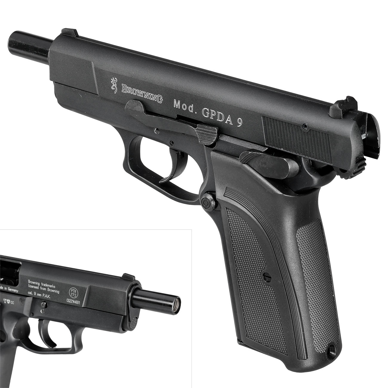 Browning GPDA 9 Schreckschuss Pistole 9mm P.A.K. schwarz brniert Bild 8