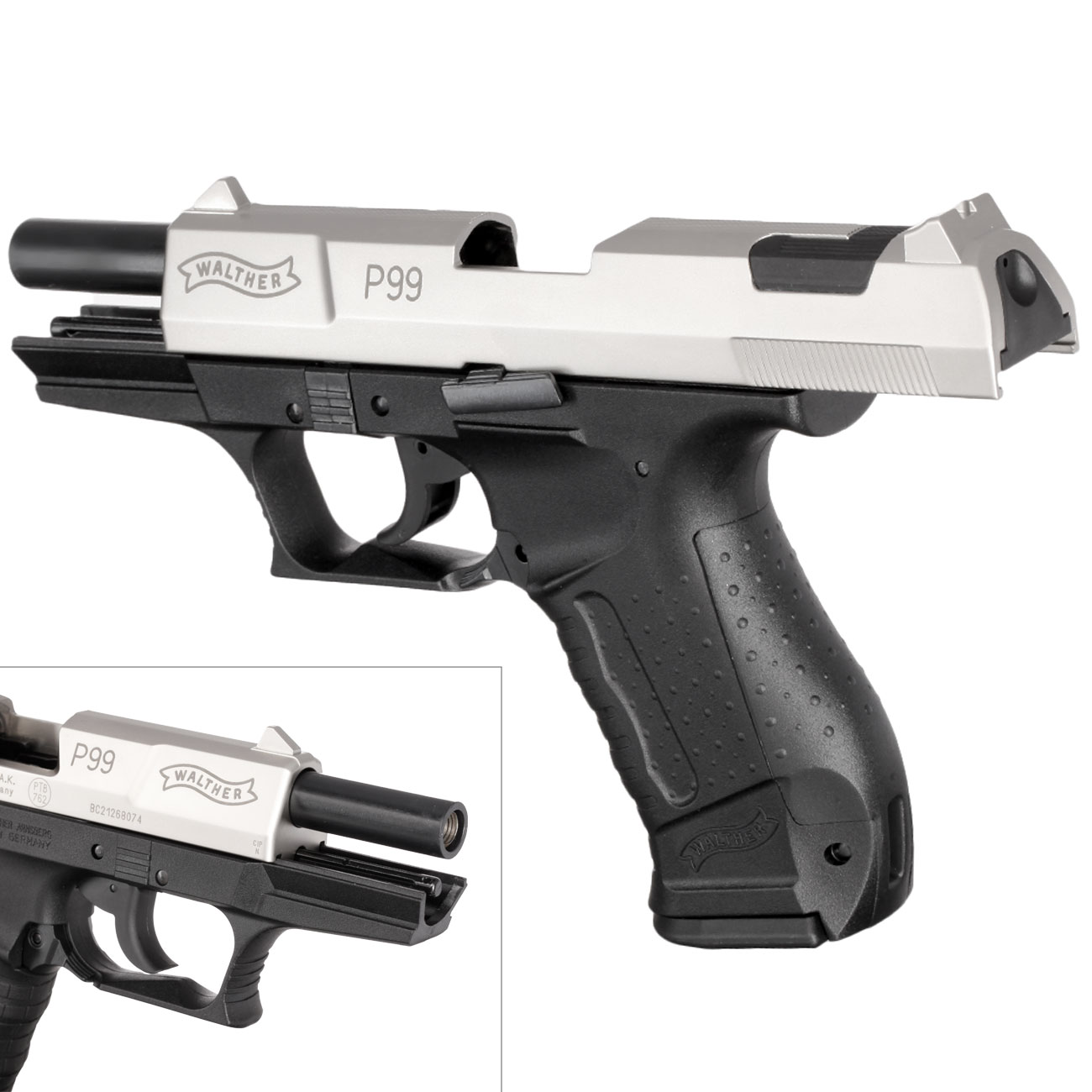 Walther P99 Schreckschuss Pistole 9mm P.A.K. bicolor Bild 8