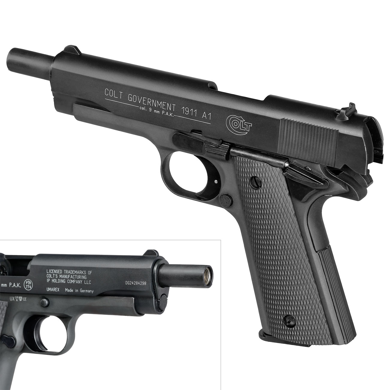 Colt Government 1911 A1 Schreckschuss Pistole brniert Bild 8