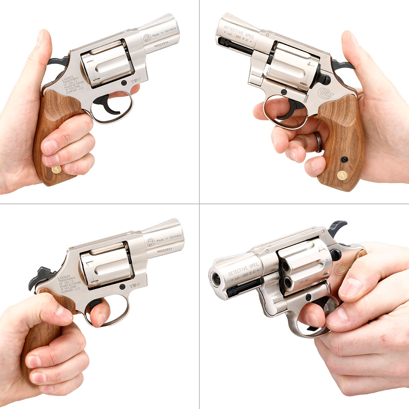 Colt Detective Special Schreckschuss Revolver Kal. 9mm R.K. Holzgriff vernickelt Bild 11