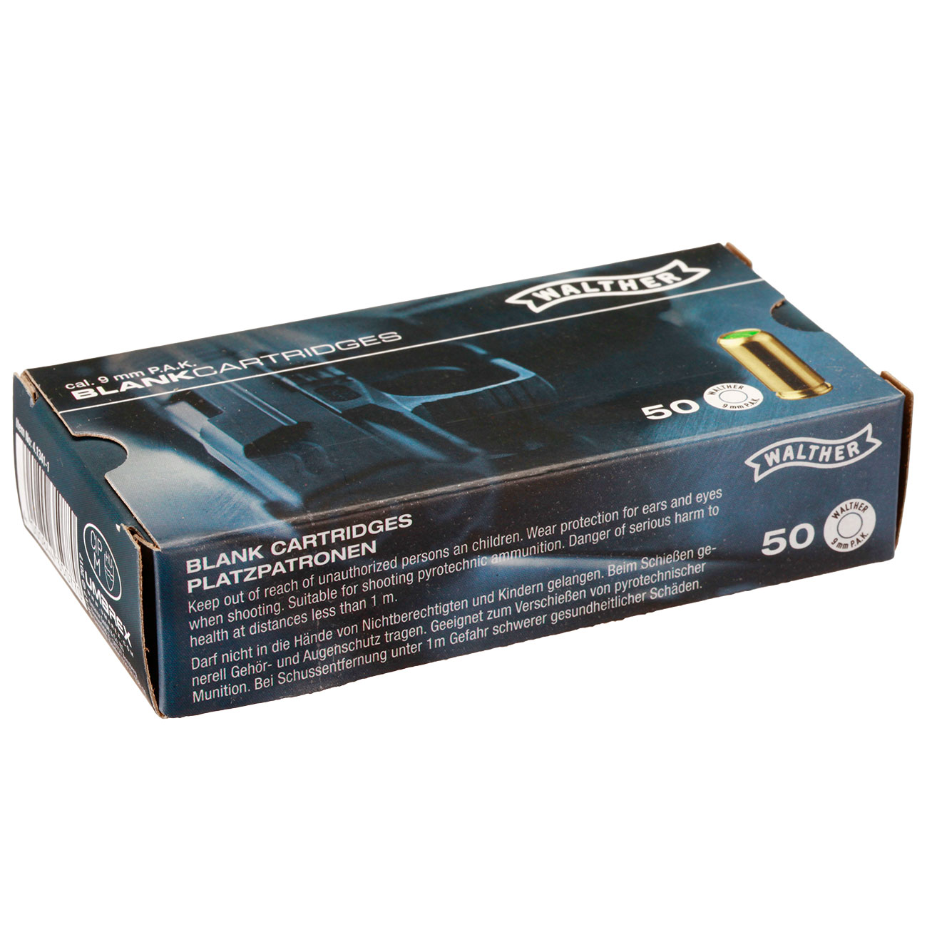 Walther Knallpatronen - Platzpatronen 9mm P.A.K. 50 Stck Bild 5