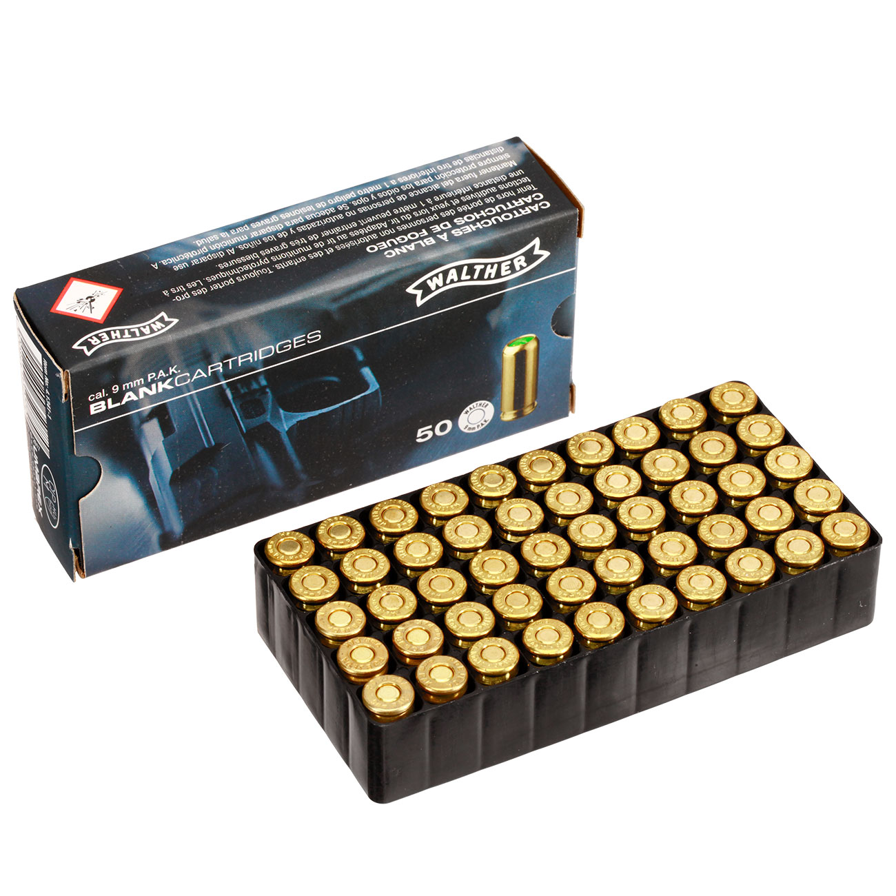Walther Knallpatronen - Platzpatronen 9mm P.A.K. 50 Stck Bild 7