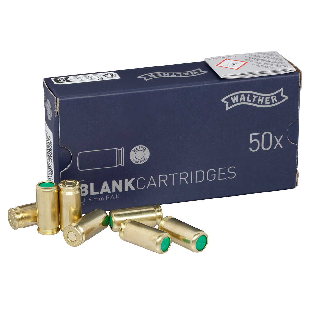 Walther Knallpatronen - Platzpatronen 9mm P.A.K. 50 Stck