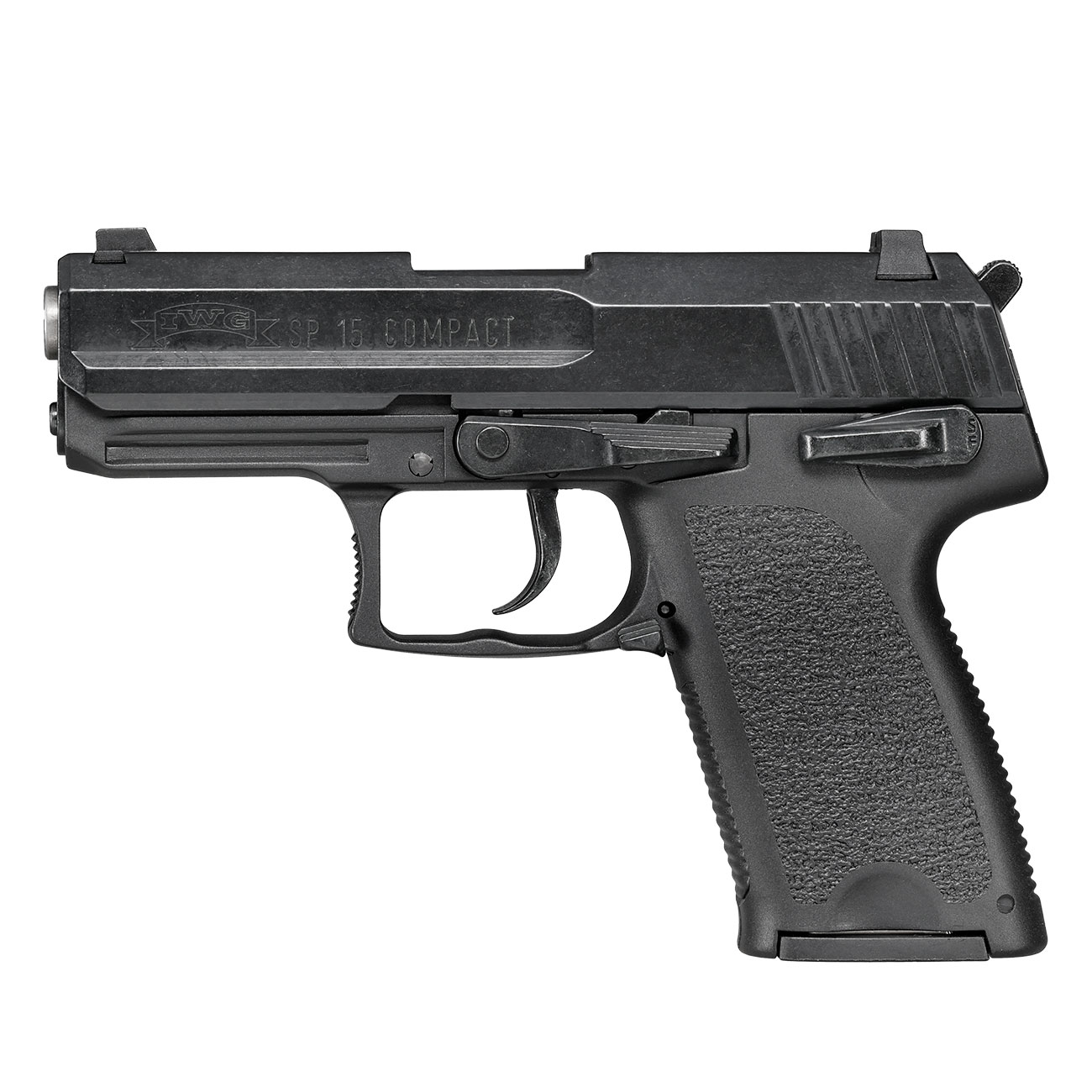 ME IWG SP 15 Compact Schreckschuss Pistole brniert 9mm P.A.K.