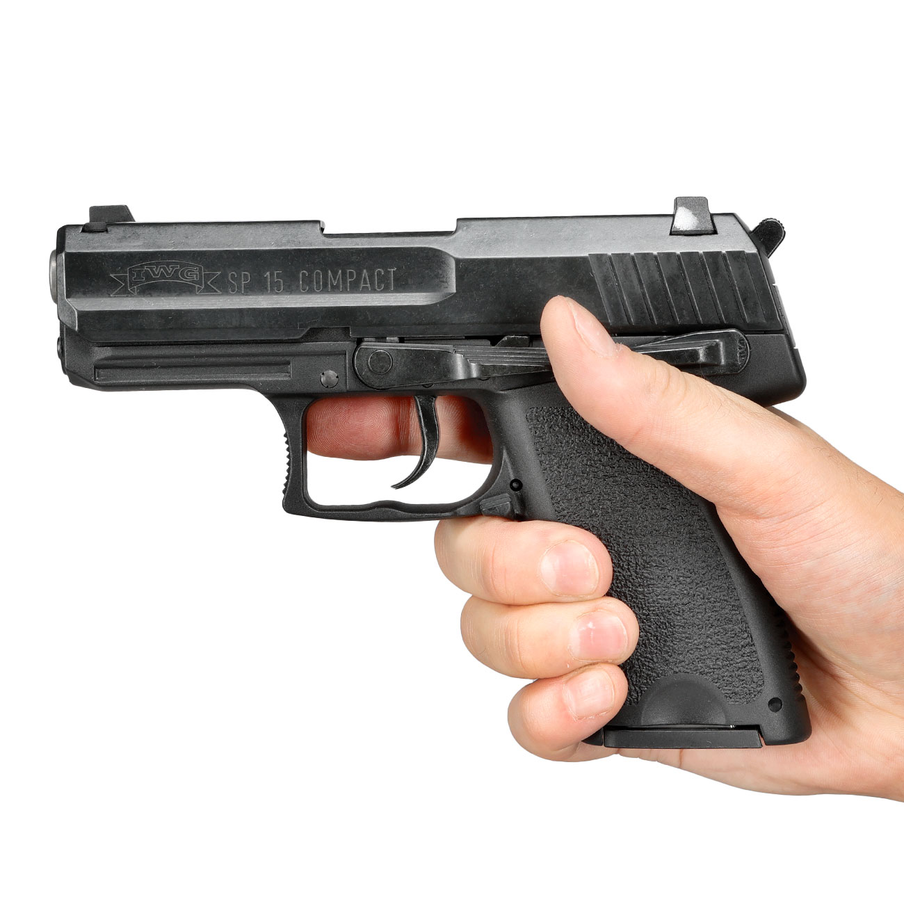 ME IWG SP 15 Compact Schreckschuss Pistole brniert 9mm P.A.K. Bild 5