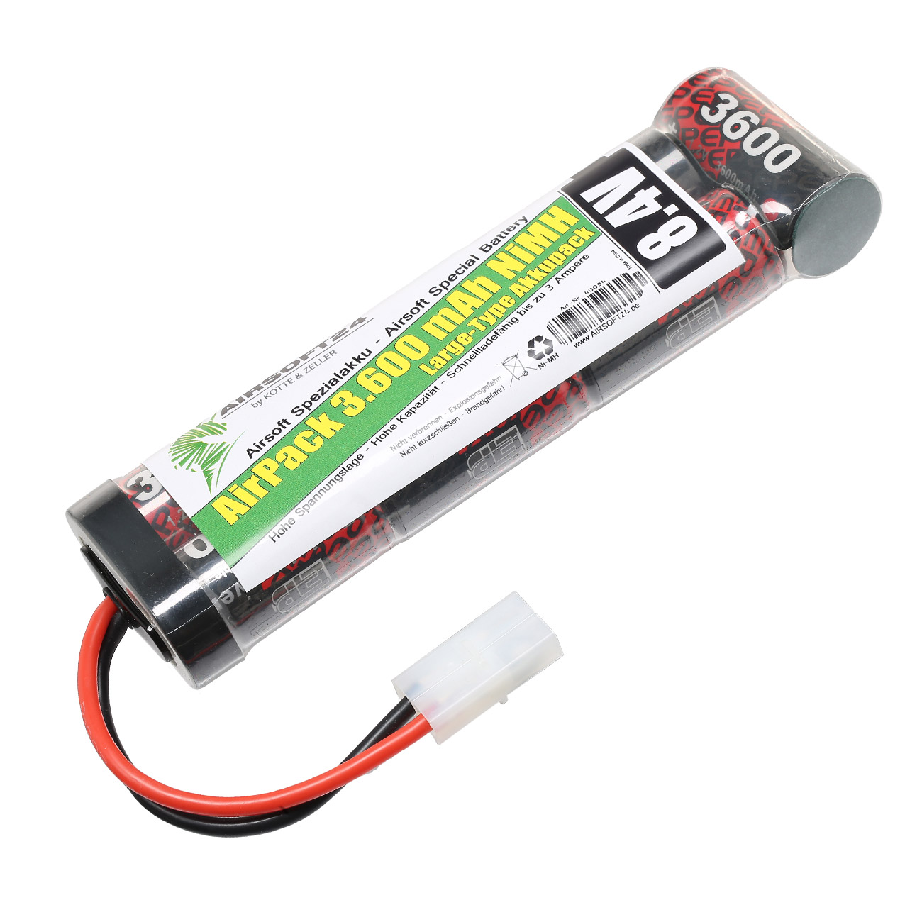 Airsoft24 AirPack Akku 8.4V 3600mAh NiMH Large-Type mit TAM Anschluss