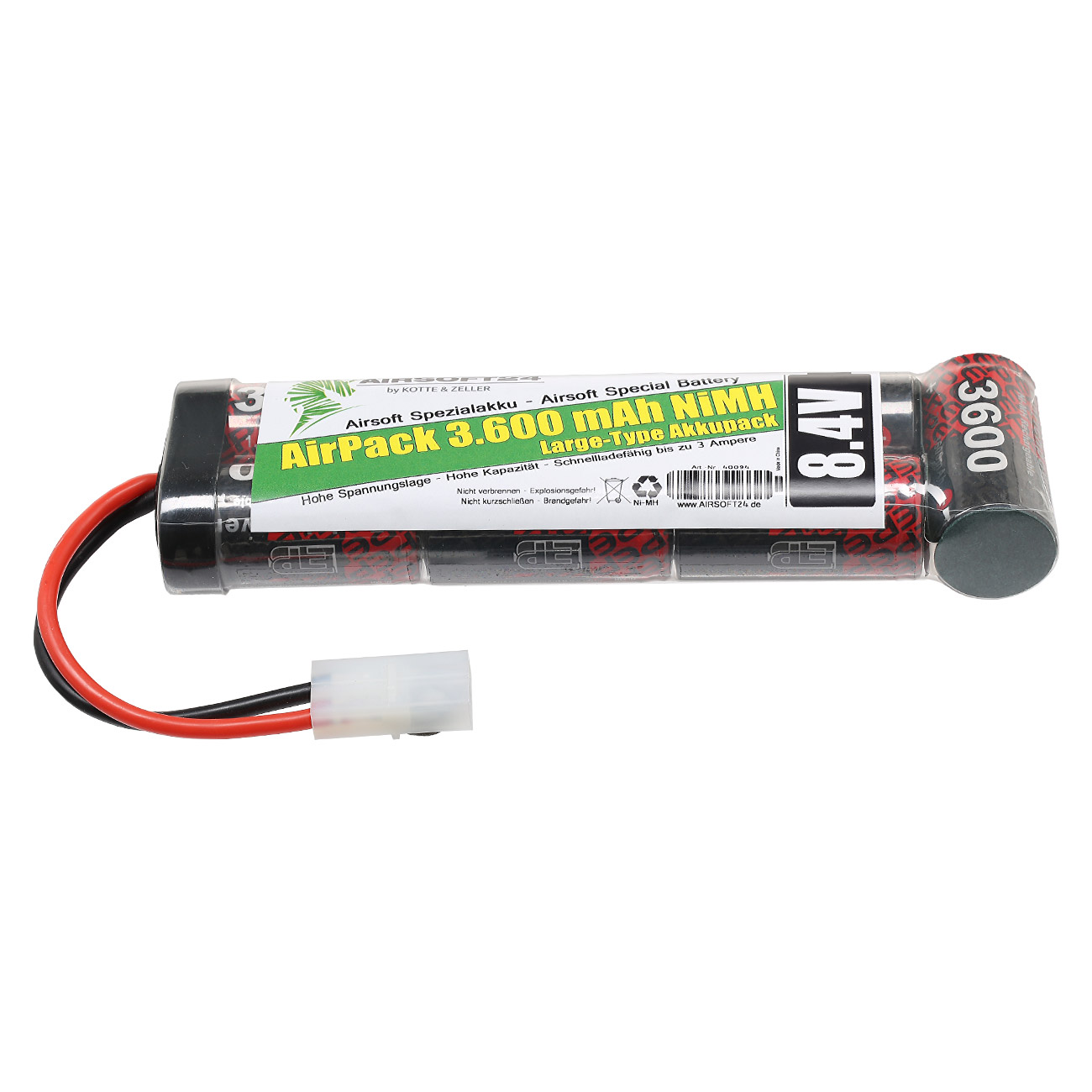 Airsoft24 AirPack Akku 12V 1600mAh NiMH Small-Type mit Mini-Tam Anschluss  kaufen