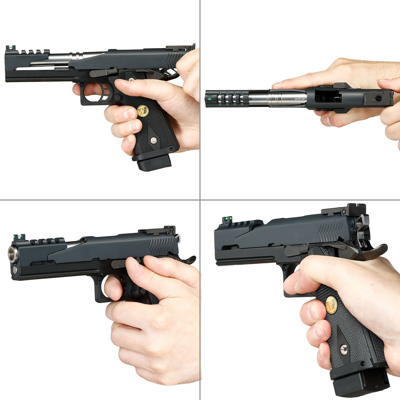 Wei-ETech Hi-Capa 5.1 Type-B Dragon Vollmetall GBB 6mm BB schwarz Bild 8