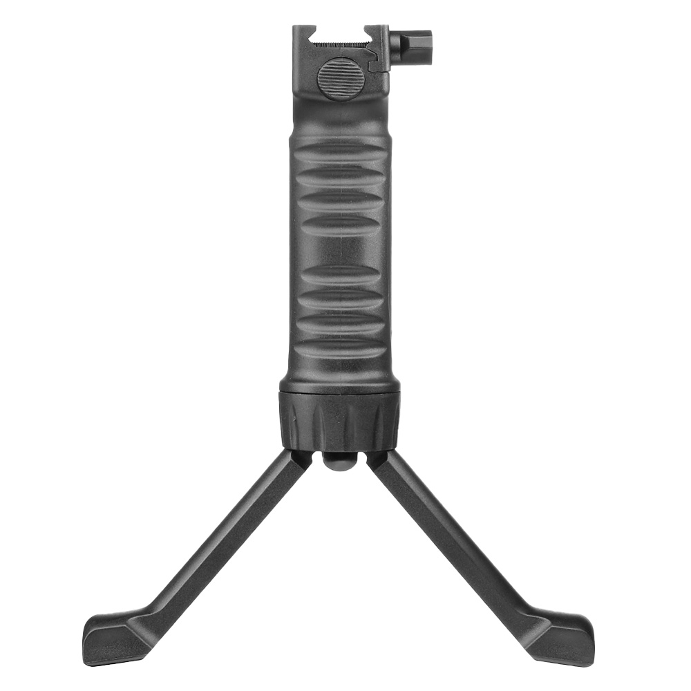 ICS Bipod Frontgriff mit integriertem Zweibein f. 20 - 22mm Schienen schwarz Bild 3